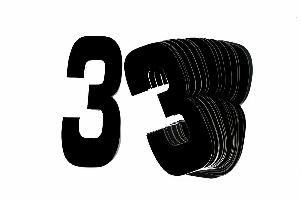 3 BLACK 8No.20cm. PACK