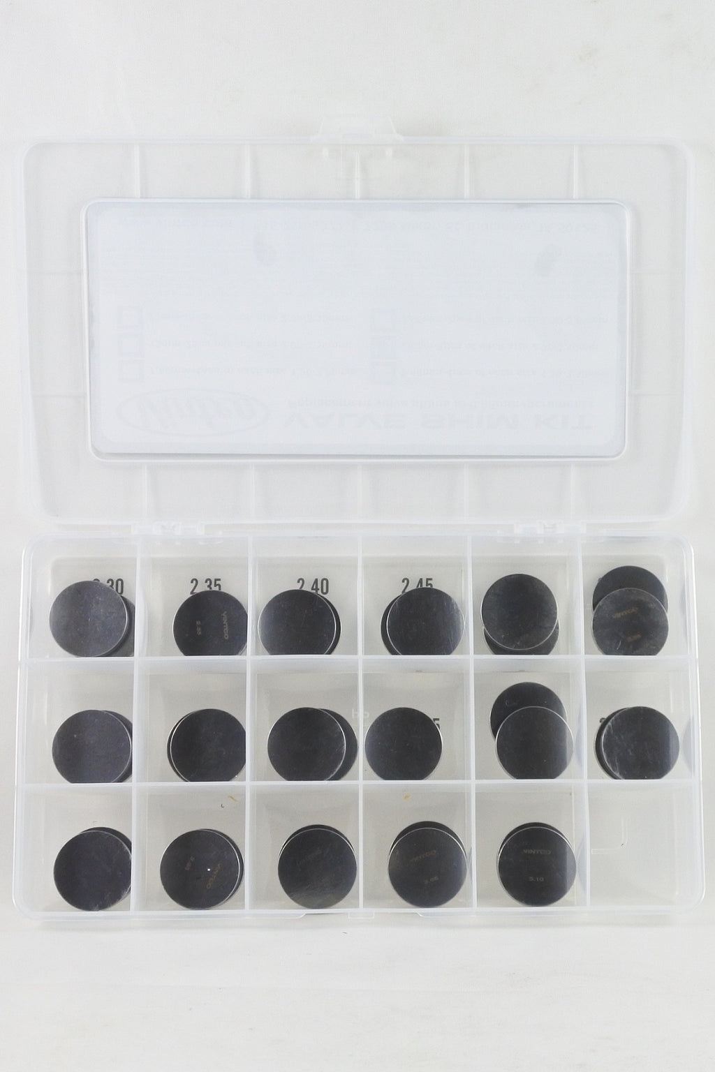 VALVE SHIM KIT 25mm 2PCS EACH SIZE 2.30-3.10mm 0.05mm INCREMENTS VINTCO 25SHIMKIT