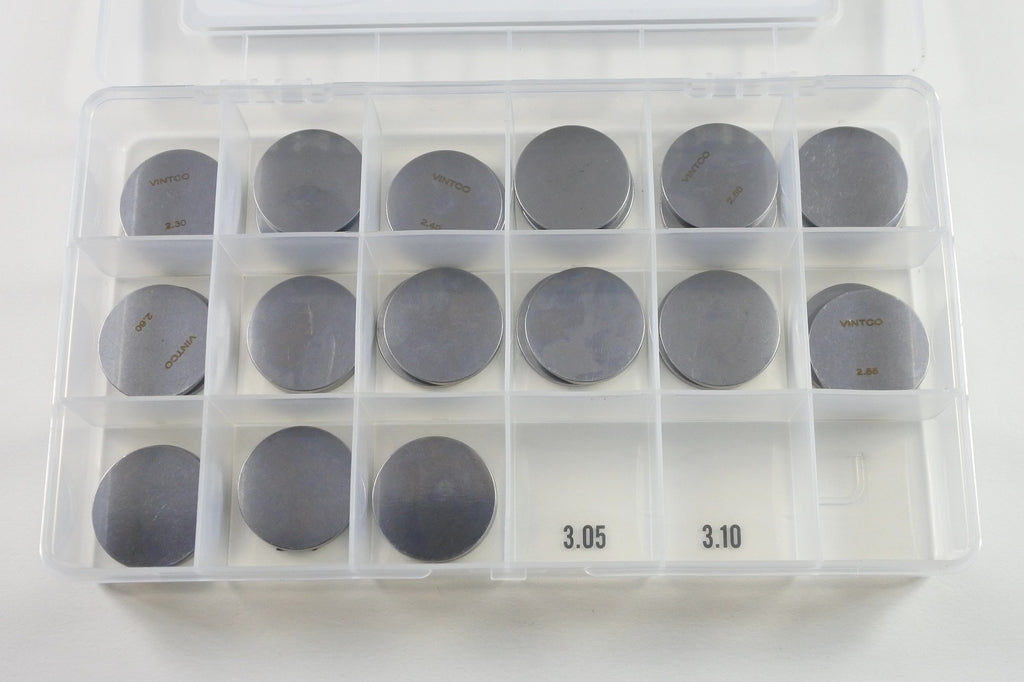 VALVE SHIM KIT 29.5mm 2.30-3.00mm 0.05mm INCREMENTS VINTCO 29.5SHIMKIT