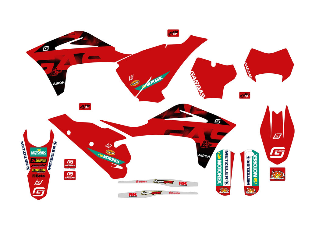 21-23 MC/EC GAS GAS FACTORY DECALS, BLACKBIRD 2908R4