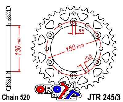 REAR SPROCKET JTR305.46 JT, HONDA ROAD