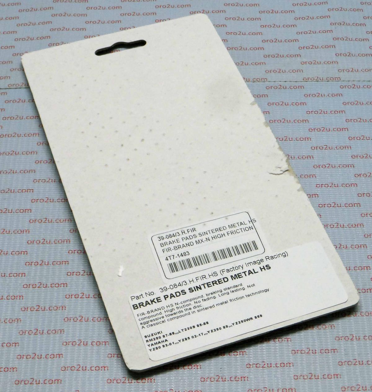 BRAKE PADS SINTERED METAL HS, MX-N HIGH FRICTION, BP003T05B THICK 6.5mm