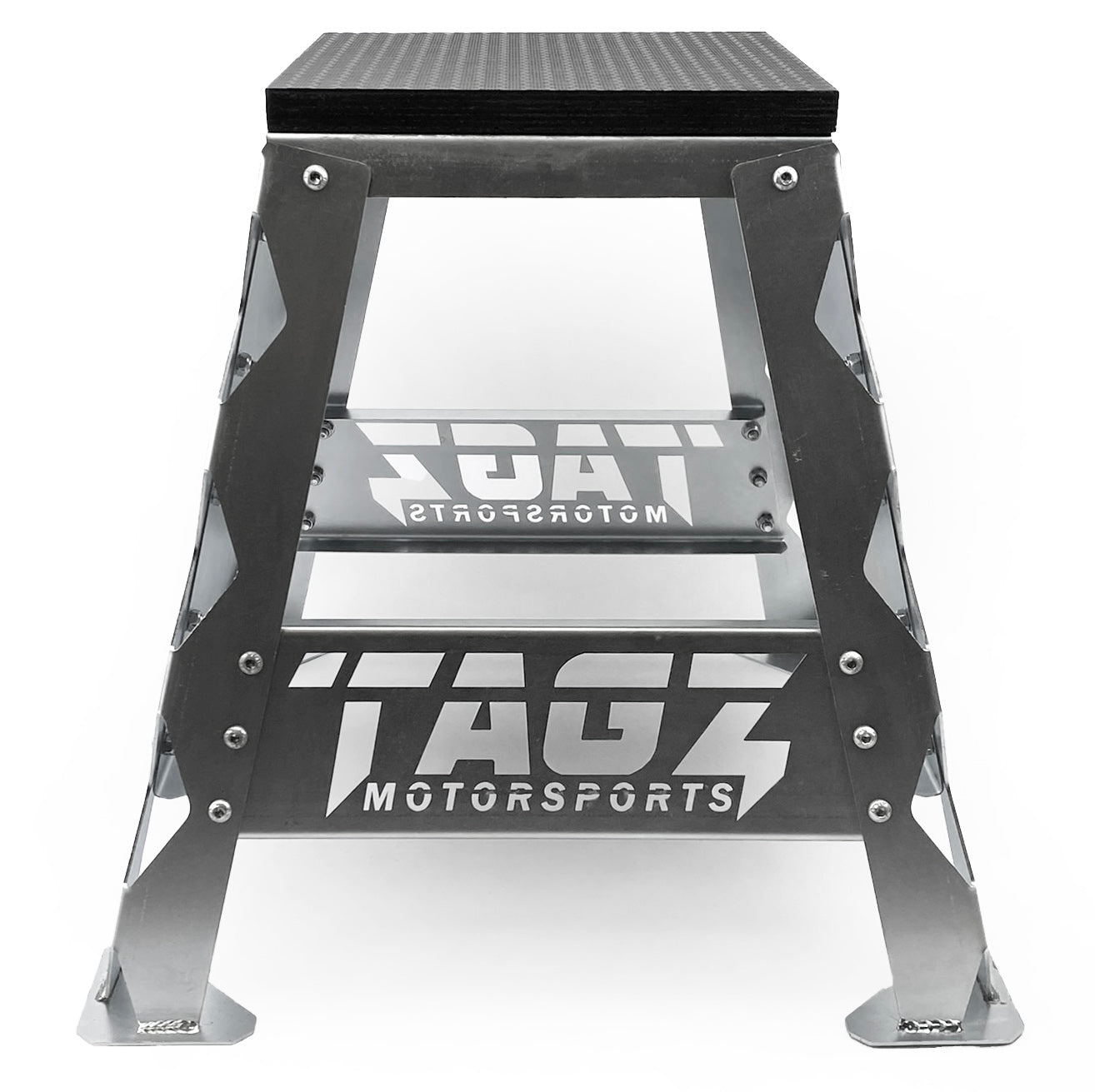 TAGZ FACTORY MX STAND BUILT, LIMITED EDITION BRIGHT ZINC PLATE, BOX STAND MOTORBIKE STAND