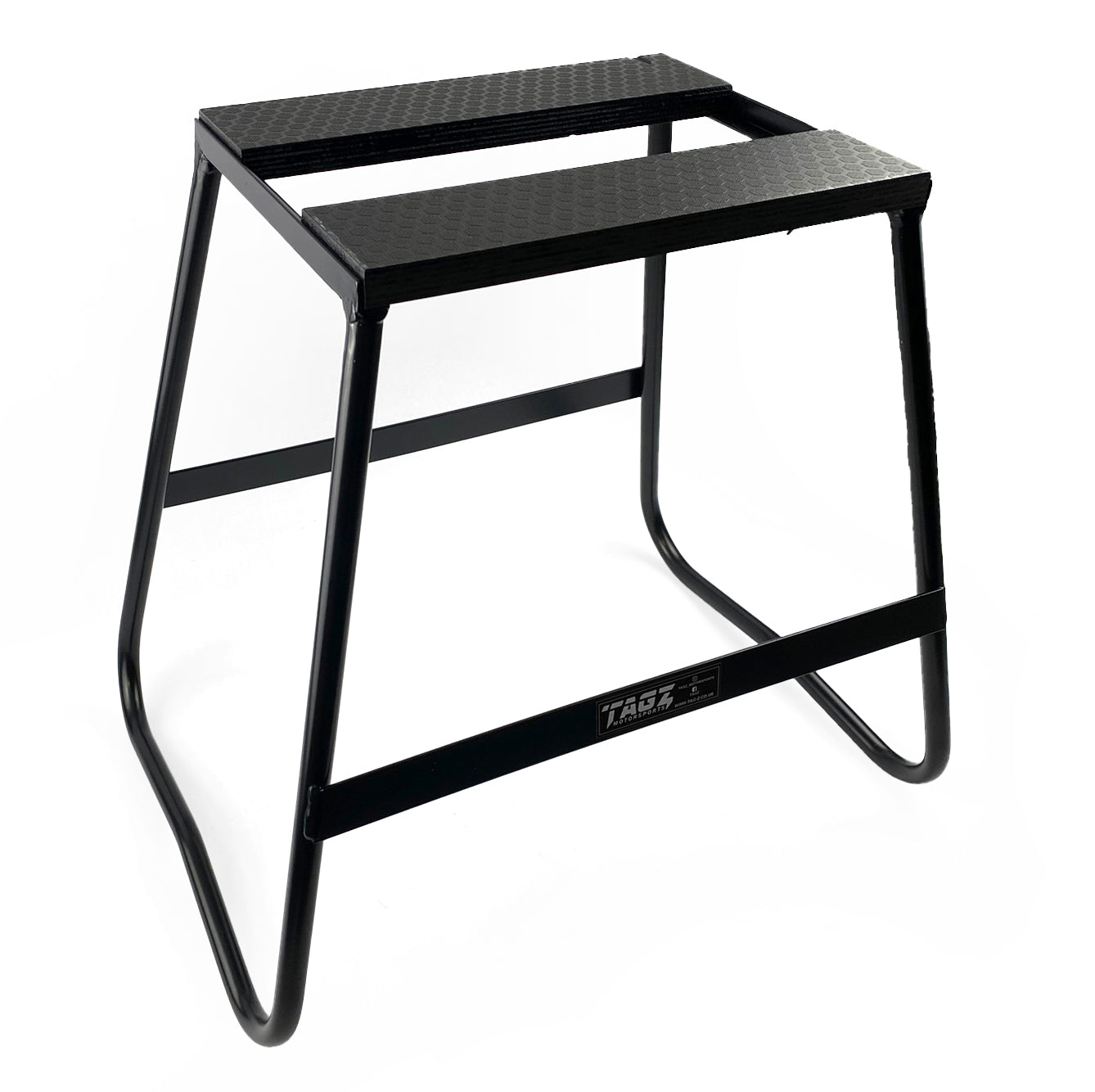 BIKE STAND BLACK SPLIT-TOP, 440mm TALL, LIGHT WEIGHT, MX