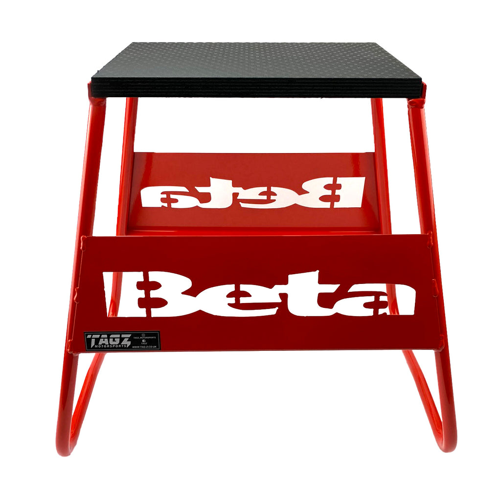 STAND 440 RED BETA LOGO, MX LOGO STAND, SHOW ROOM STAND
