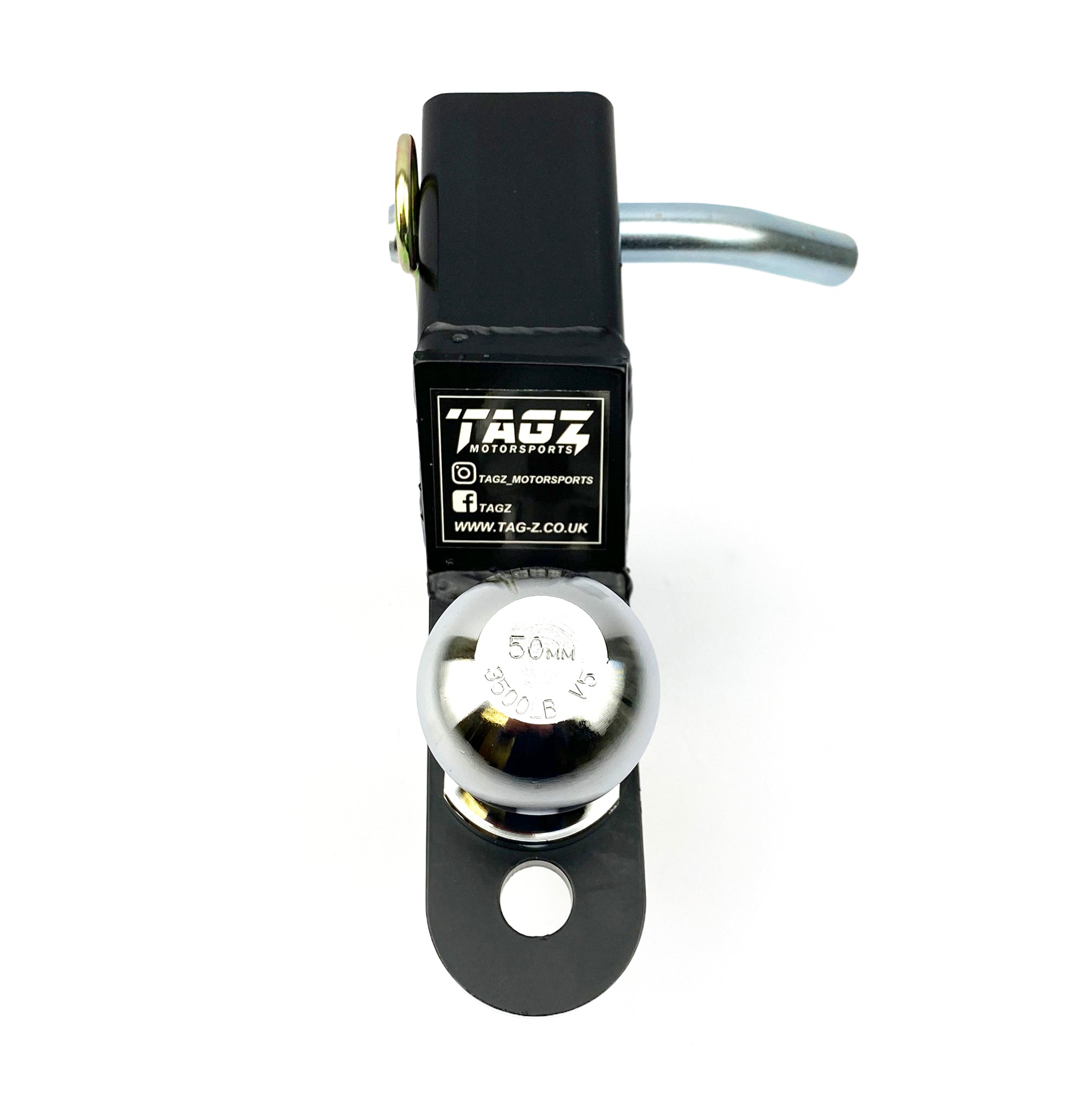 50mm BALL 00 DROP 2H MOUNT+PIN, ATV UTV QUAD HITCH MOUNT