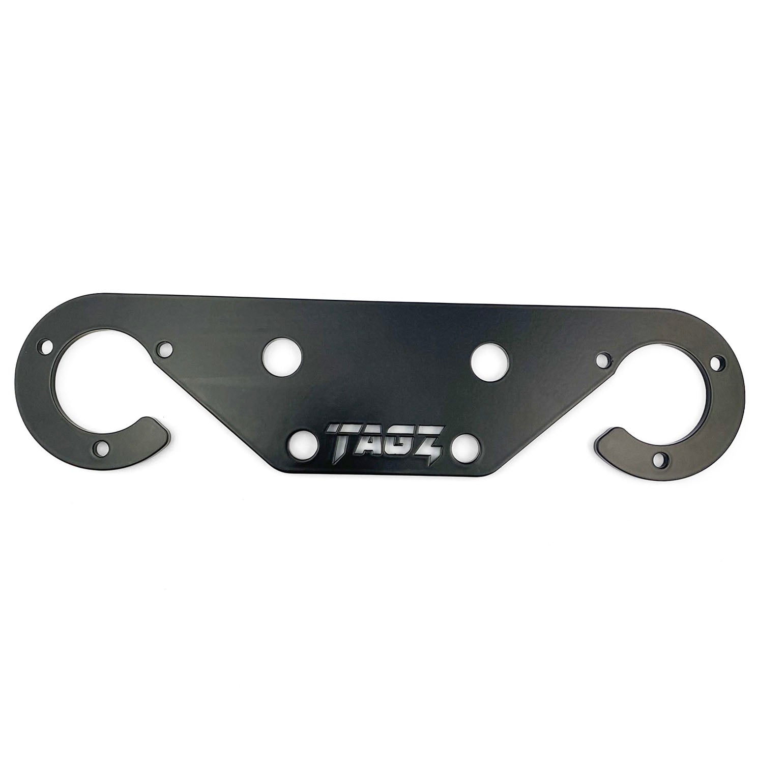 HEAVY DUTY TOW BAR BUMPER TWIN SOCKET PLATE BLACK