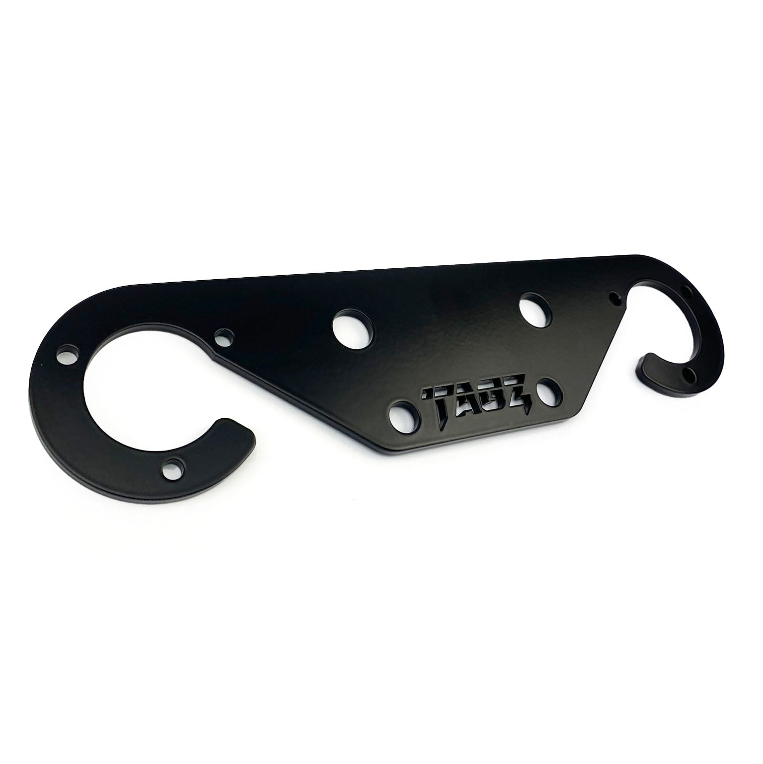HEAVY DUTY TOW BAR BUMPER TWIN SOCKET PLATE BLACK