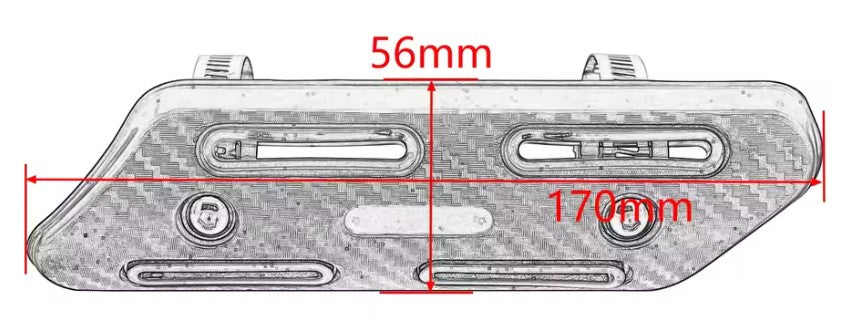 Exhaust Heat Shield Protector Universal Honda CRF450 CRF450X CRF250 CRF250X CRF450R CRF250R KTM Yamaha Kawasaki Suzuki BETA