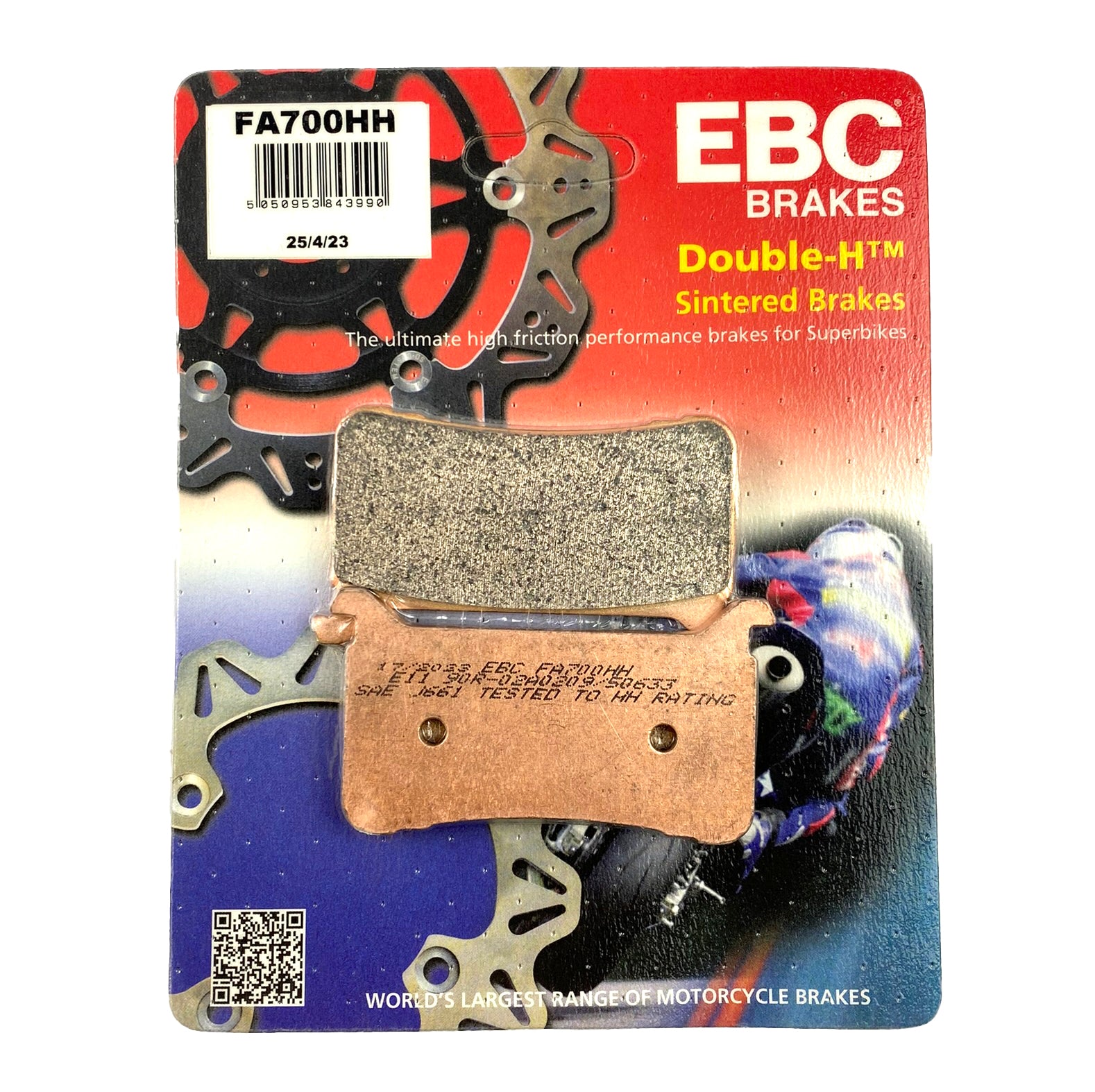 BRAKE PADS SINTERED FRONT HONDA, FA700 EBC