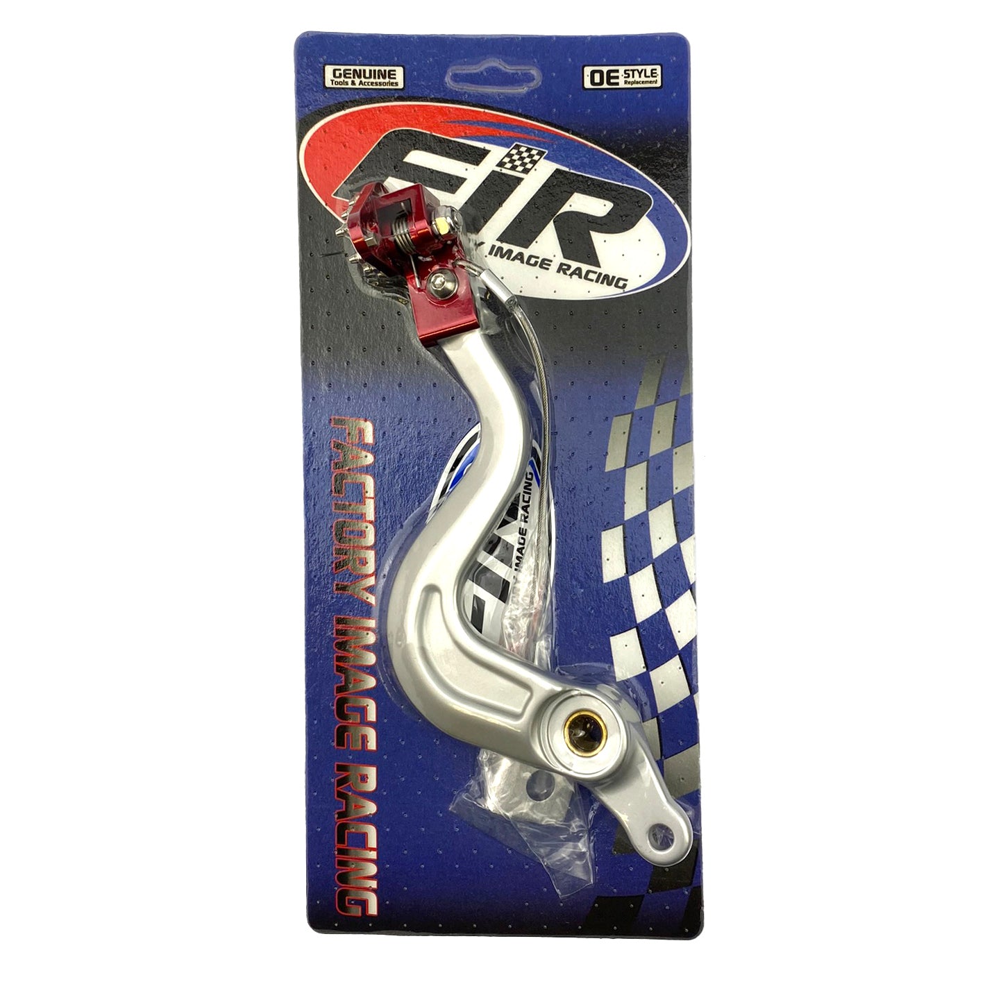 BRAKE PEDAL 00-13 GASGAS 4T, SILVER WITH RED TIP, FIR BRAND ASB-088F