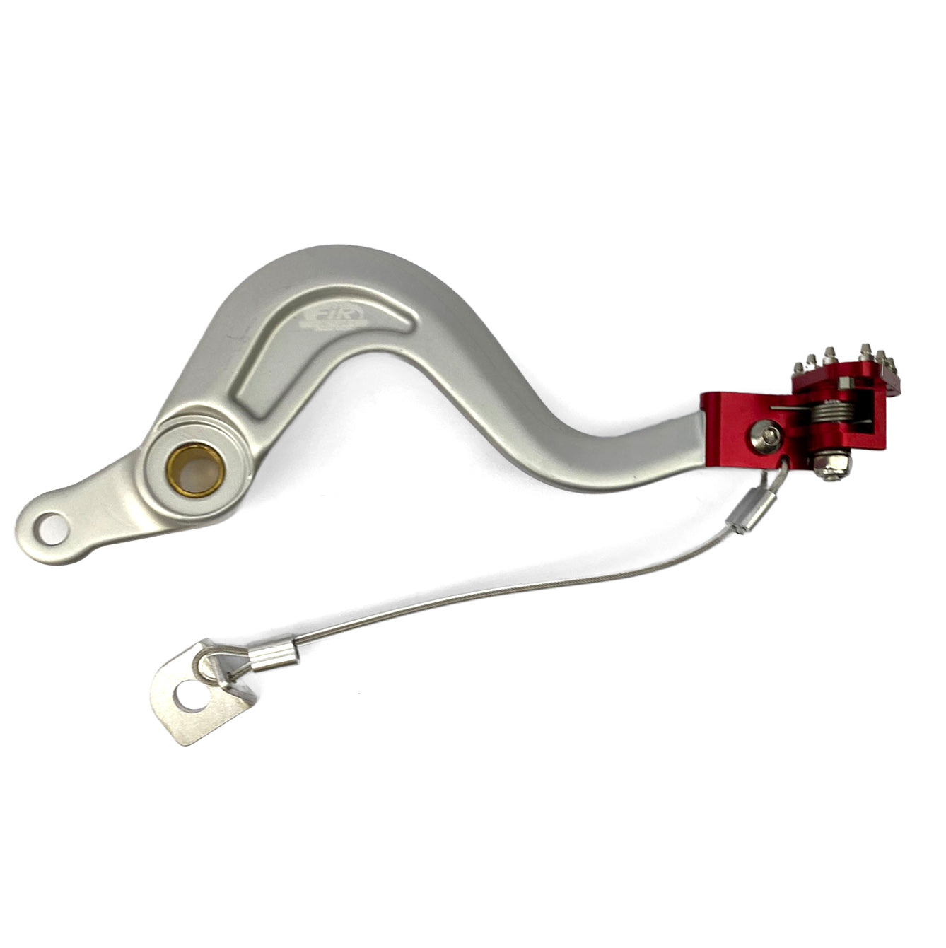 BRAKE PEDAL 00-13 GASGAS 4T, SILVER WITH RED TIP, FIR BRAND ASB-088F
