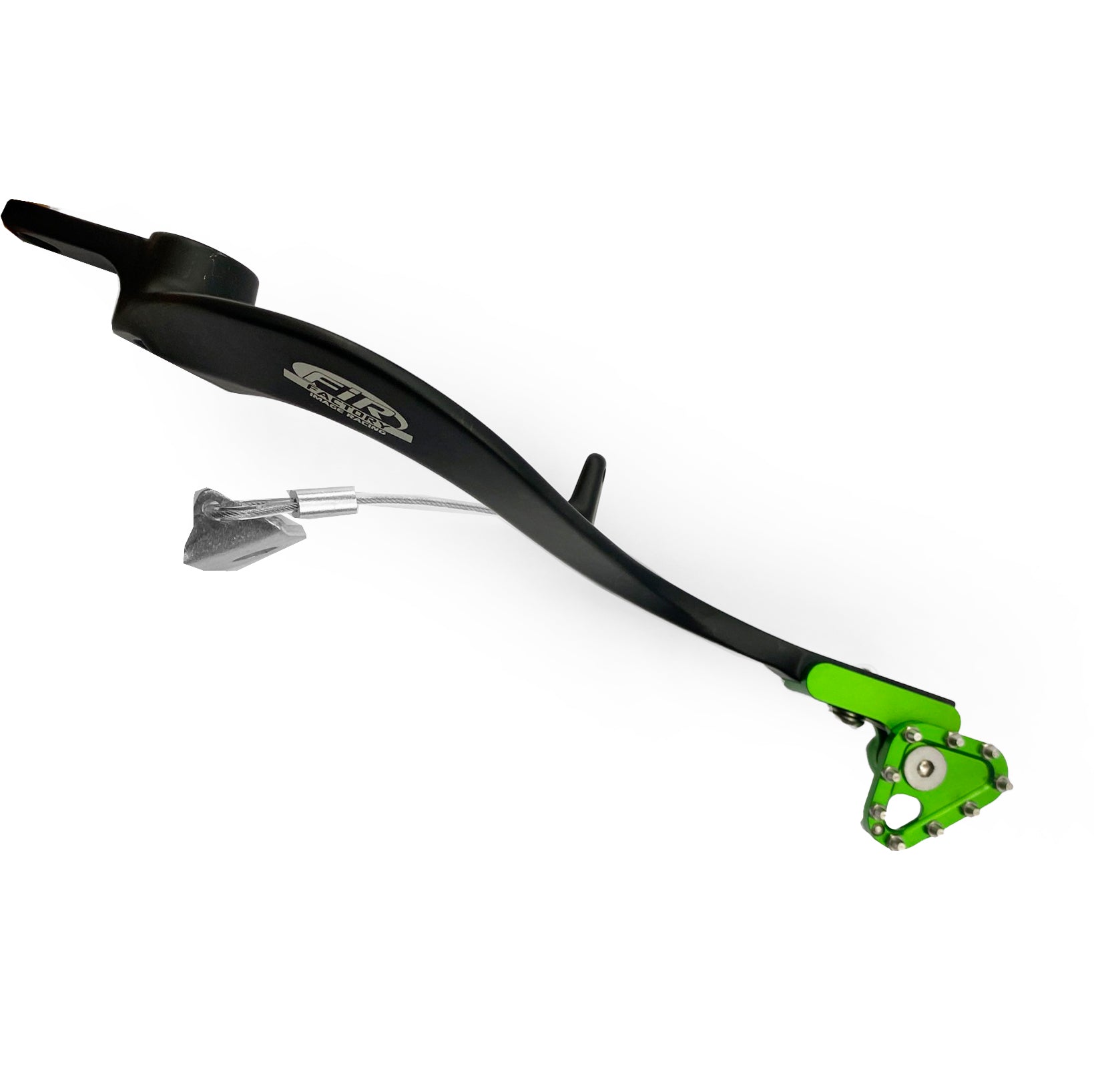 BRAKE PEDAL KAWASAKI KX 250 450, FIR,13236-0838, BLACK, GREEN FOLDING TIP