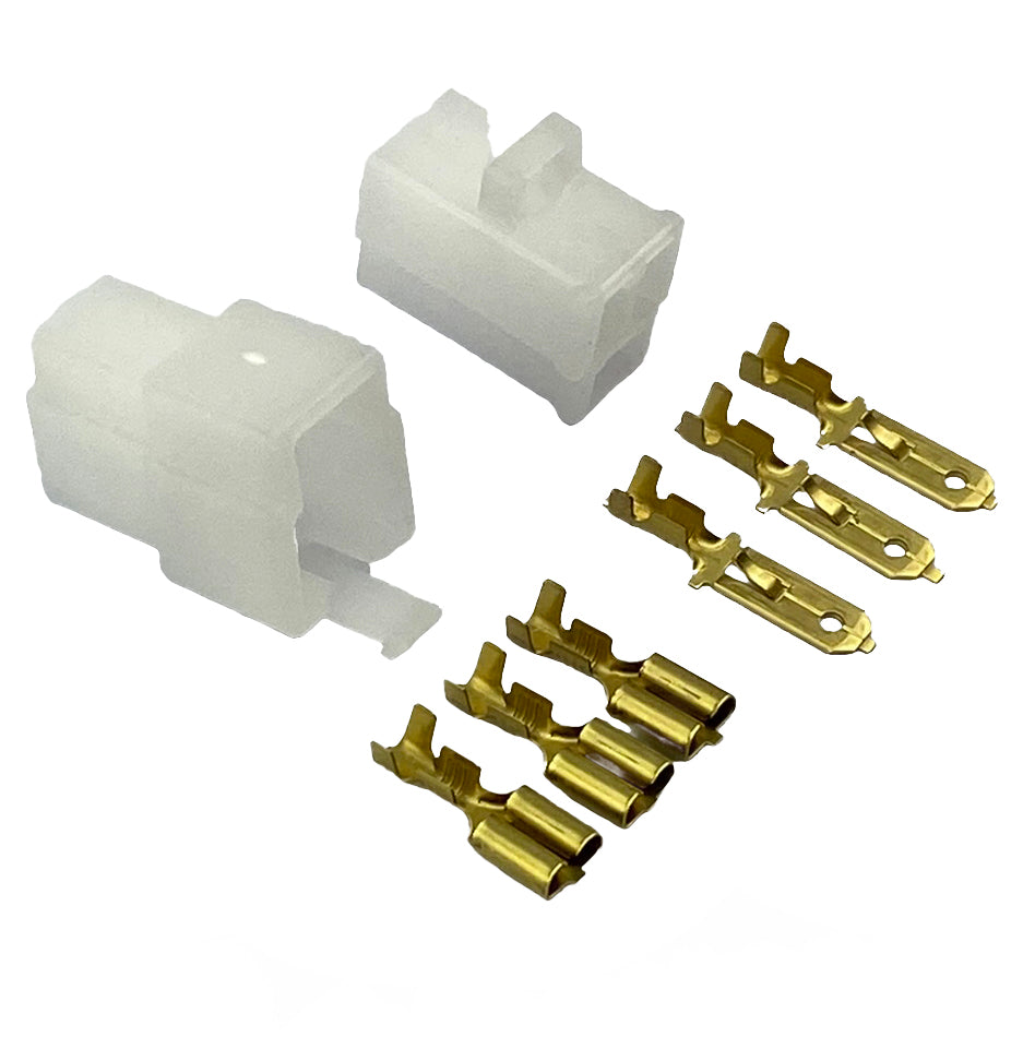 3 PIN WAY ELECTRICAL CONNECTOR BLOCK KIT (MALE & FEMALE) - 2.5mm WIRE