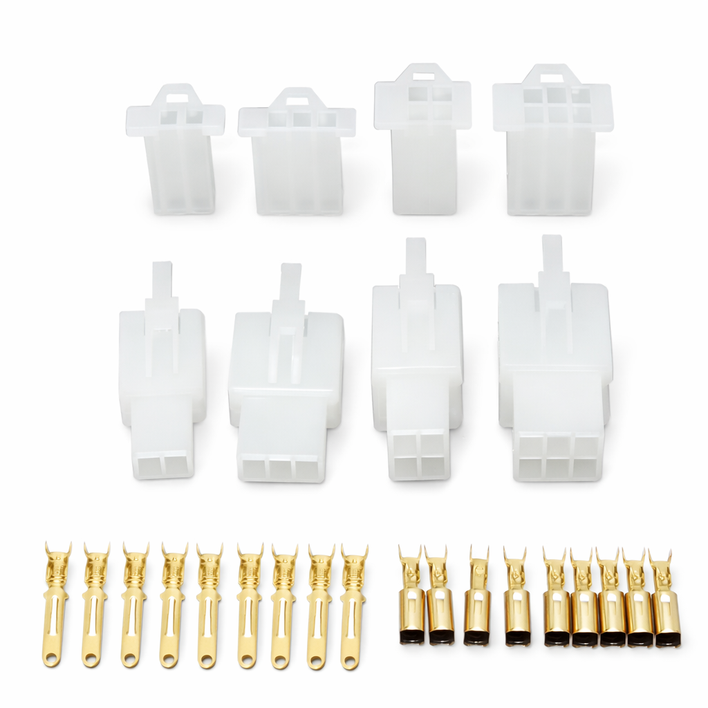 ELECTRICAL CONNECTOR BLOCK KIT + TOOL 200Pcs 2.8mm 2 3 4 6 PIN BLOCKS