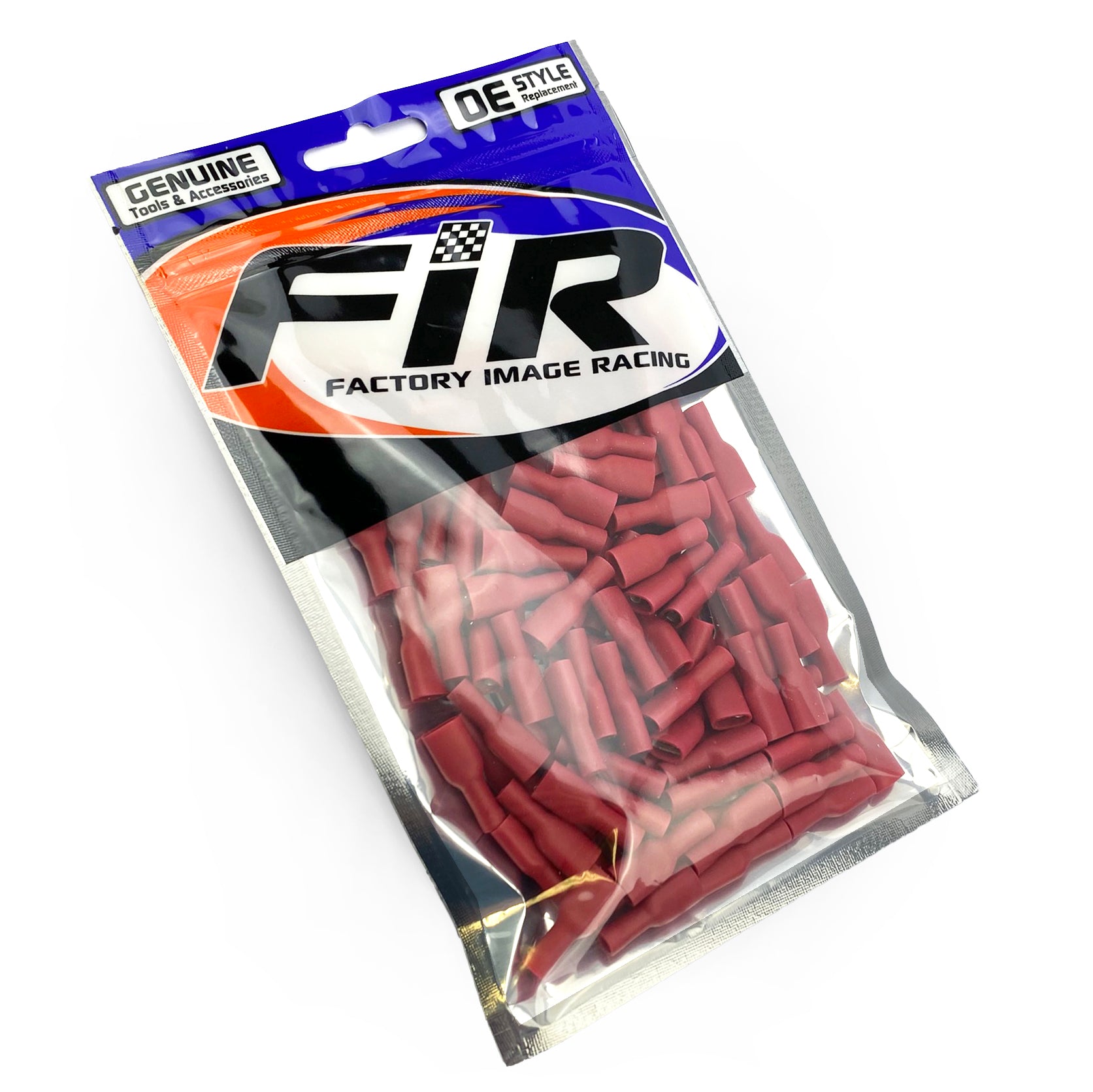 TERMINAL RED SPADE FEMALE P100, PACK OF 100 / T6.3mm, WT10 /