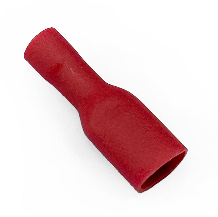 TERMINAL RED SPADE FEMALE P100, PACK OF 100 / T6.3mm, WT10 /