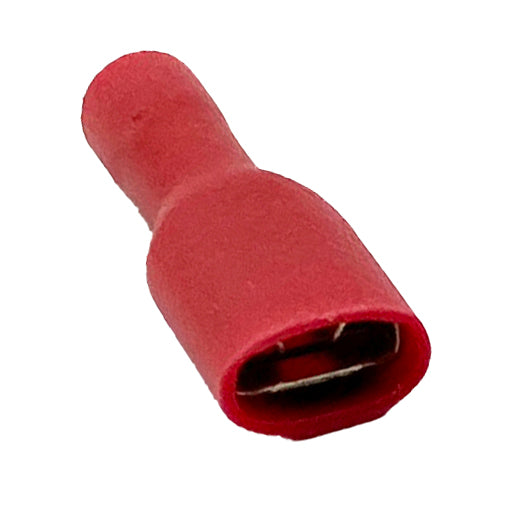 TERMINAL RED SPADE FEMALE P100, PACK OF 100 / T6.3mm, WT10 /