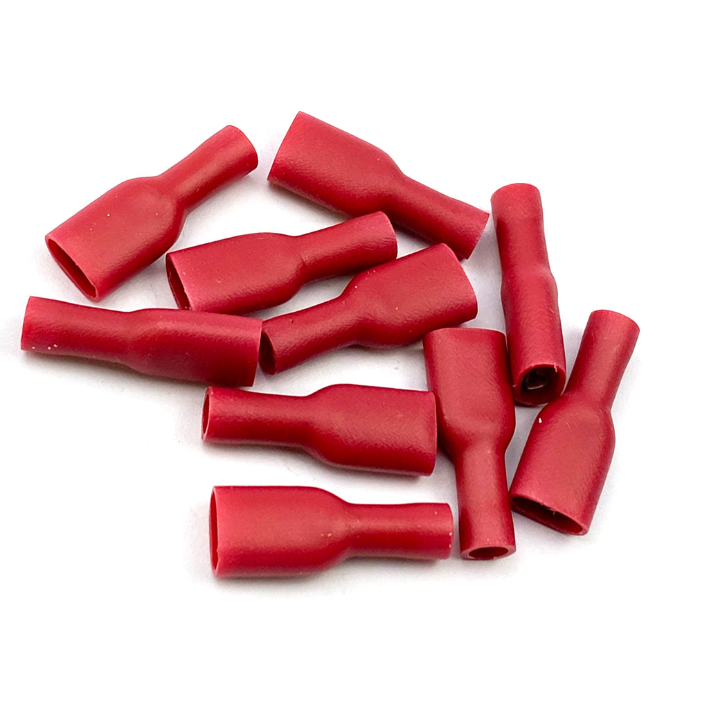 TERMINAL RED SPADE FEMALE PK10, PACK OF 10 / T6.3mm