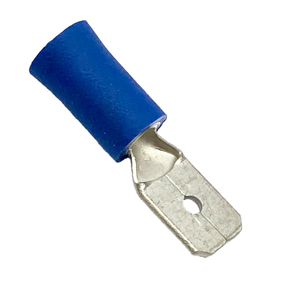 TERMINAL BLUE SPADE MALE PK100, PACK OF 100 / T6.3mm