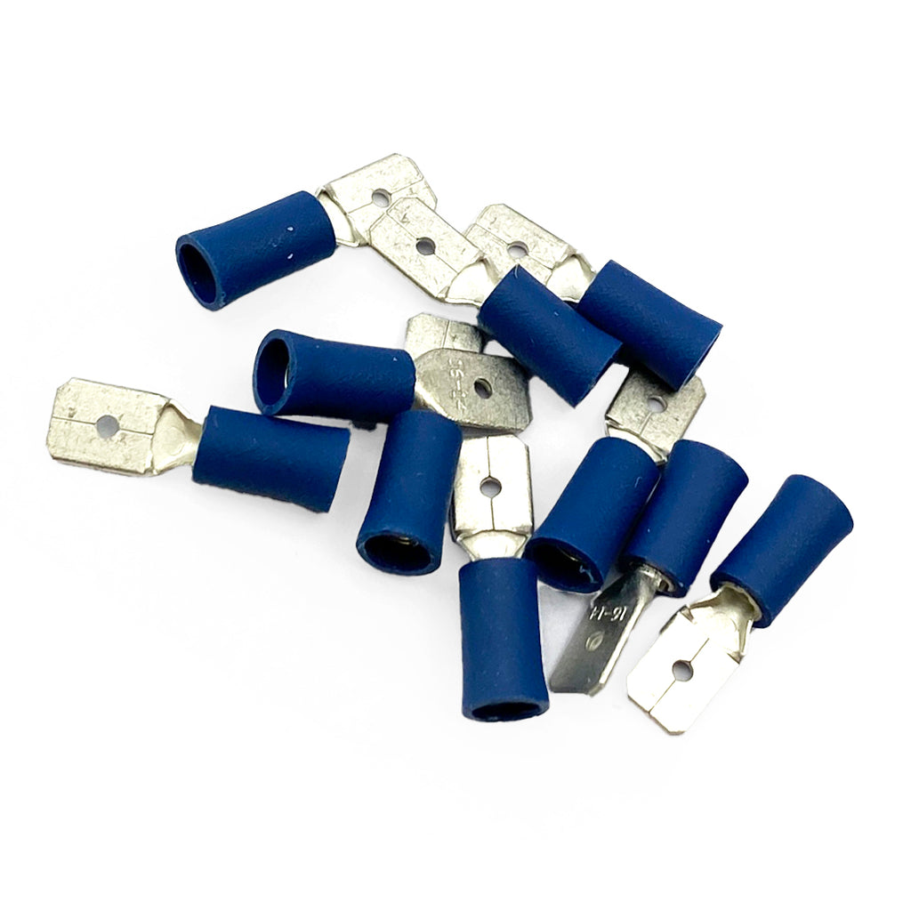TERMINAL BLUE SPADE MALEPK10, PACK OF 10 / T6.3mm
