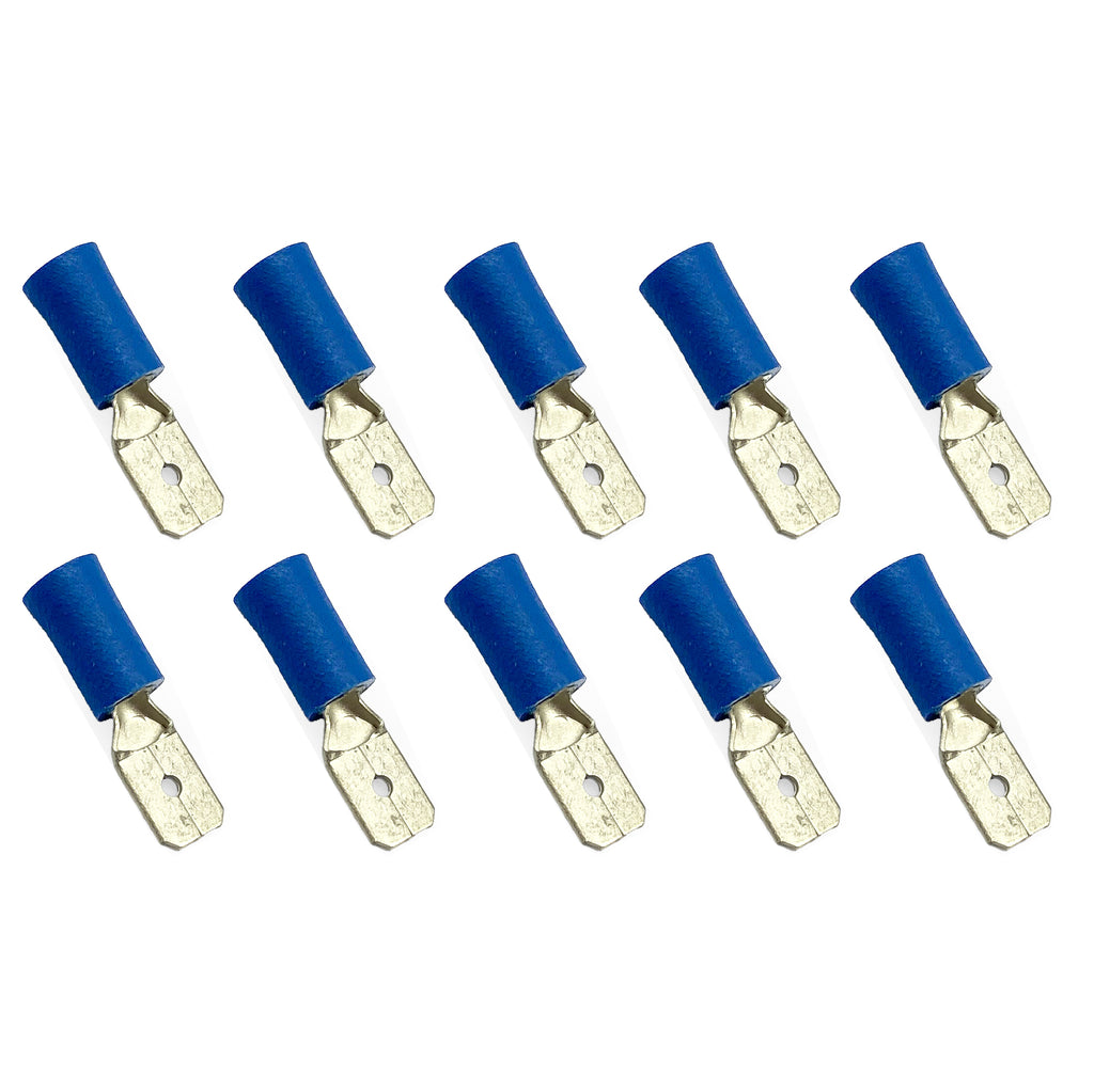 TERMINAL BLUE SPADE MALEPK10, PACK OF 10 / T6.3mm