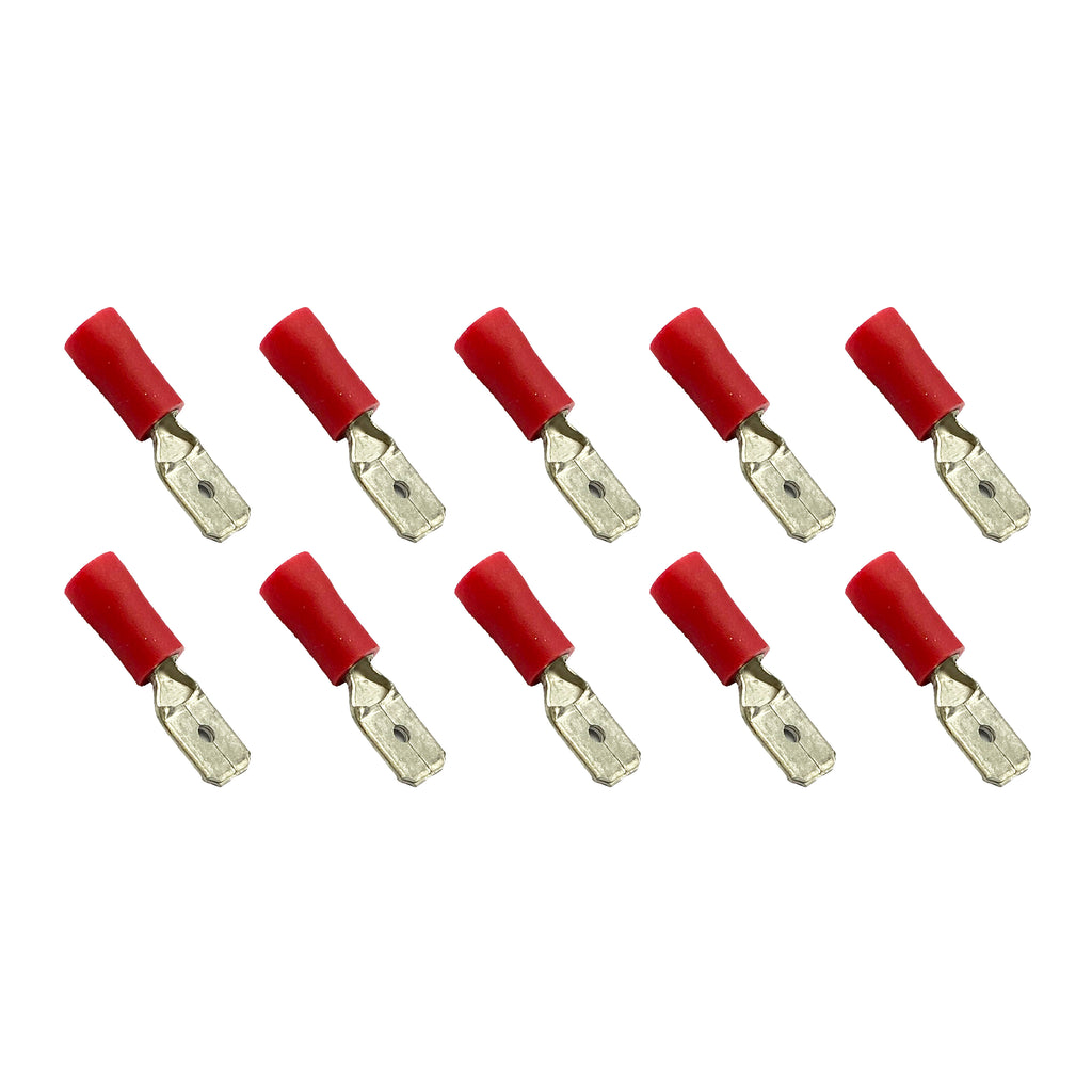 TERMINAL RED SPADE MALEPK10, PACK OF 10 / T6.3mm