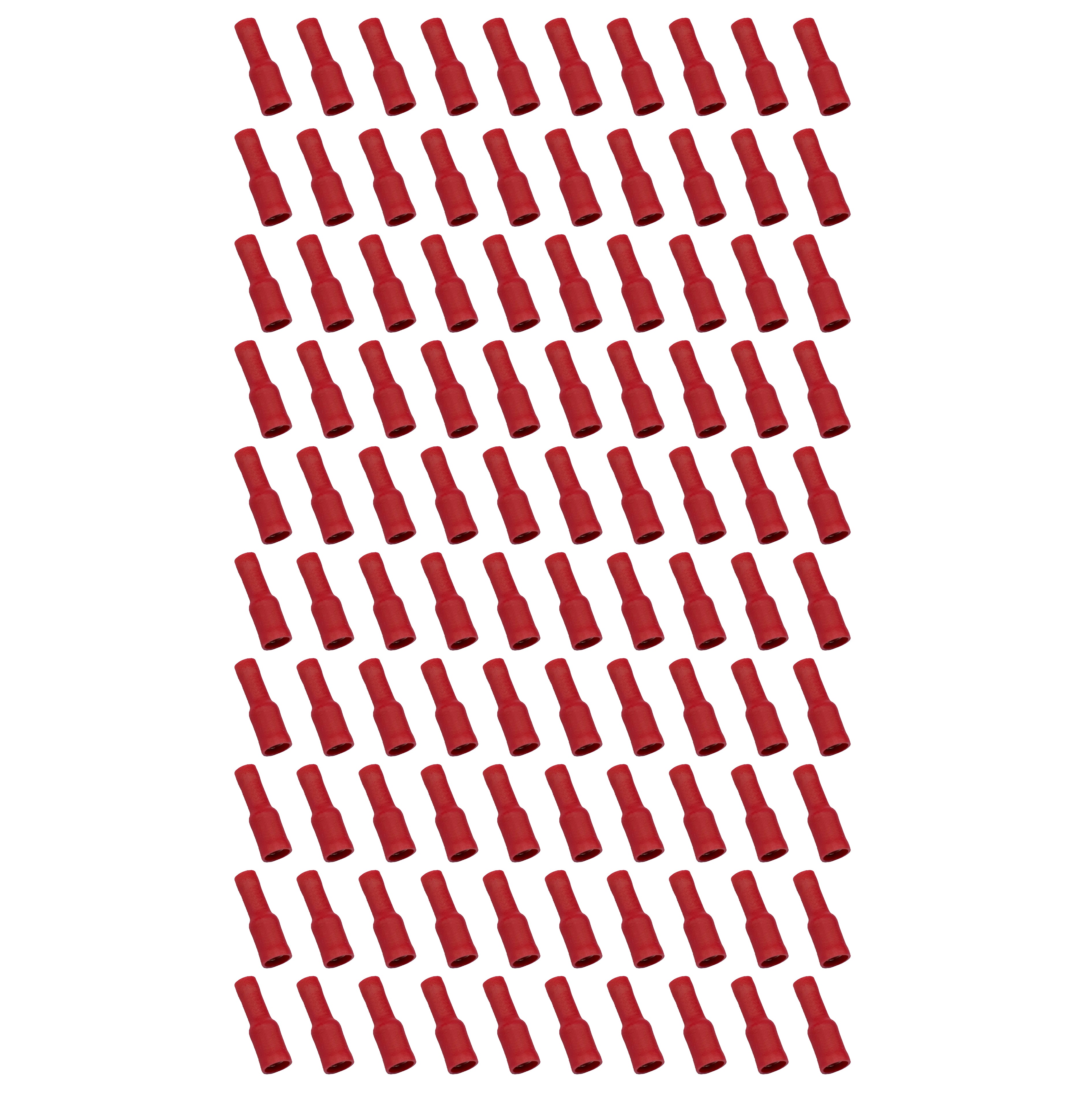 TERMINAL RED FEMALE BULLET M4, PACK OF 100
