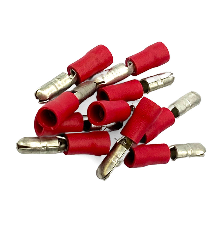 TERMINAL RED MALE BULLET, PACK / 10