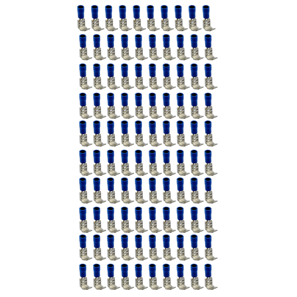 TERMINAL BLUE PIGGY BACK SPADE, PACK OF 100 / WT56
