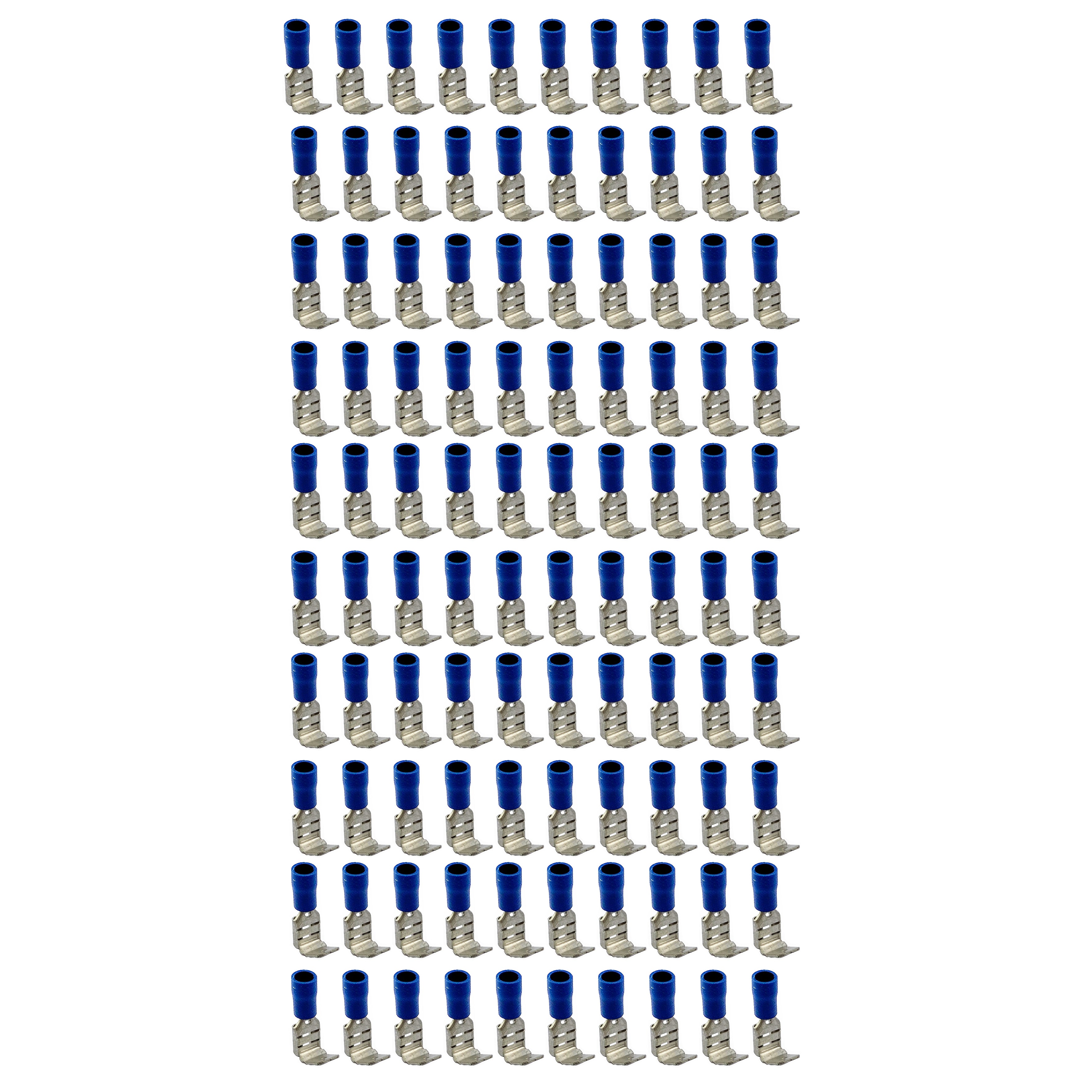 TERMINAL BLUE PIGGY BACK SPADE, PACK OF 100 / WT56