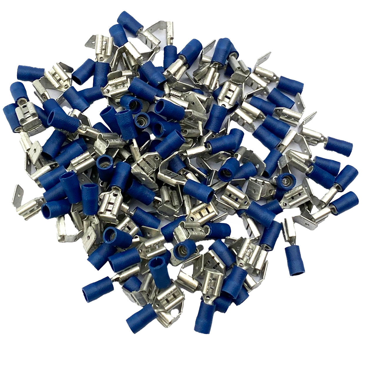 TERMINAL BLUE PIGGY BACK SPADE, PACK OF 100 / WT56