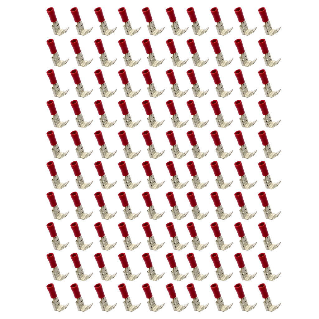 TERMINAL RED PIGGY BACK SPADE, PACK OF 100 / WT55