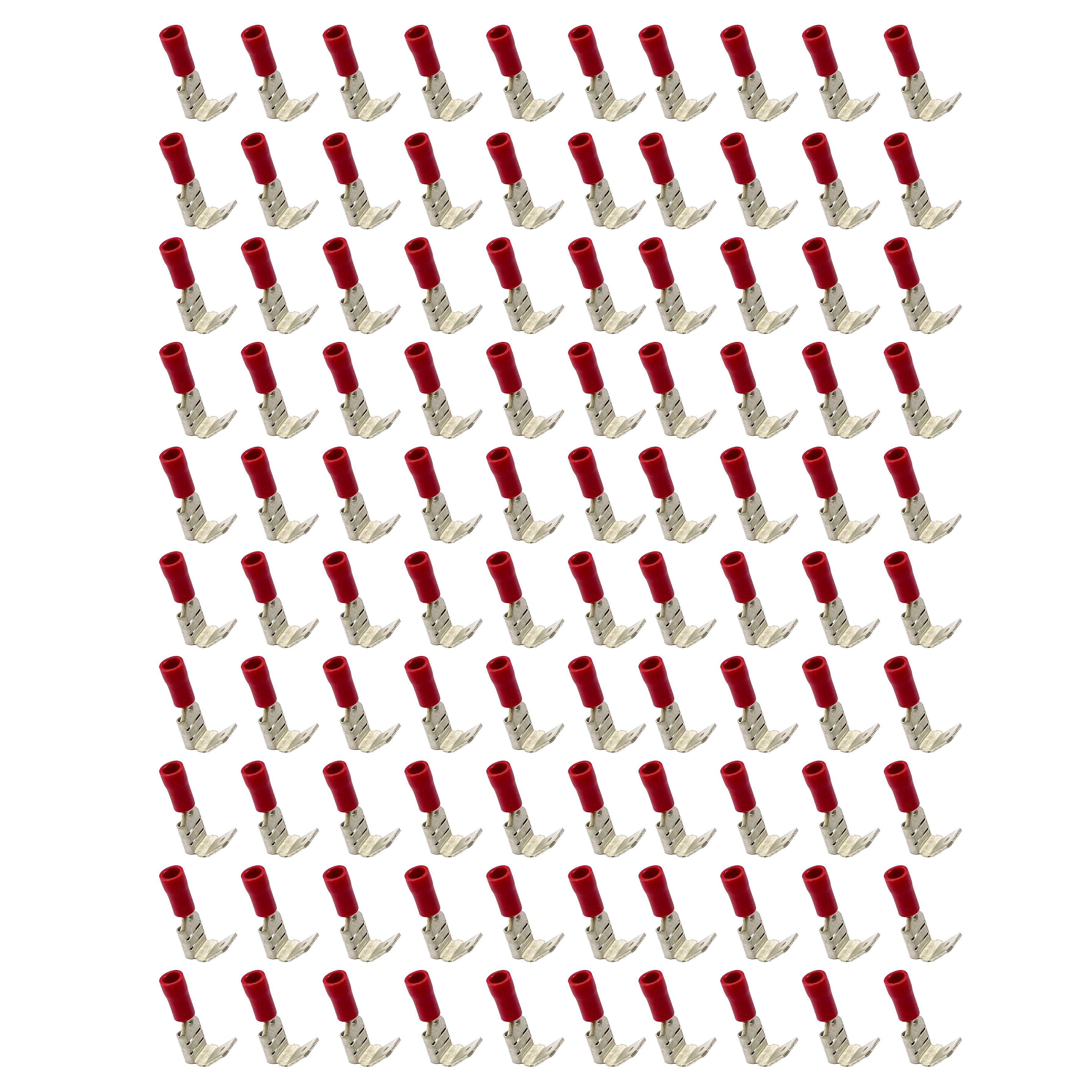 TERMINAL RED PIGGY BACK SPADE, PACK OF 100 / WT55