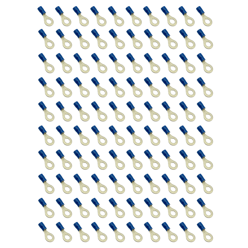 TERMINAL BLUE 6mm RING PK100, PACK OF 100 /
