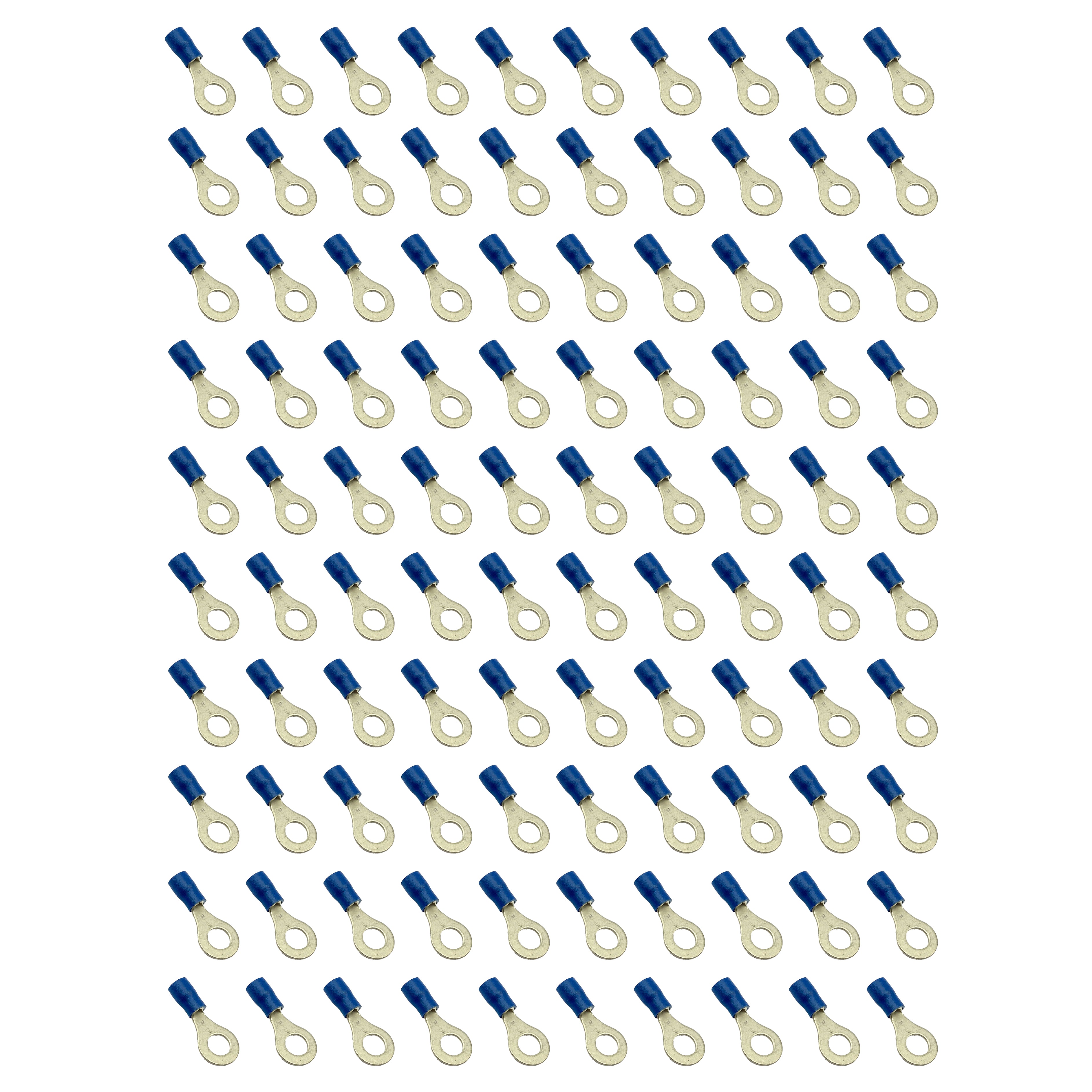 TERMINAL BLUE 6mm RING PK100, PACK OF 100 /