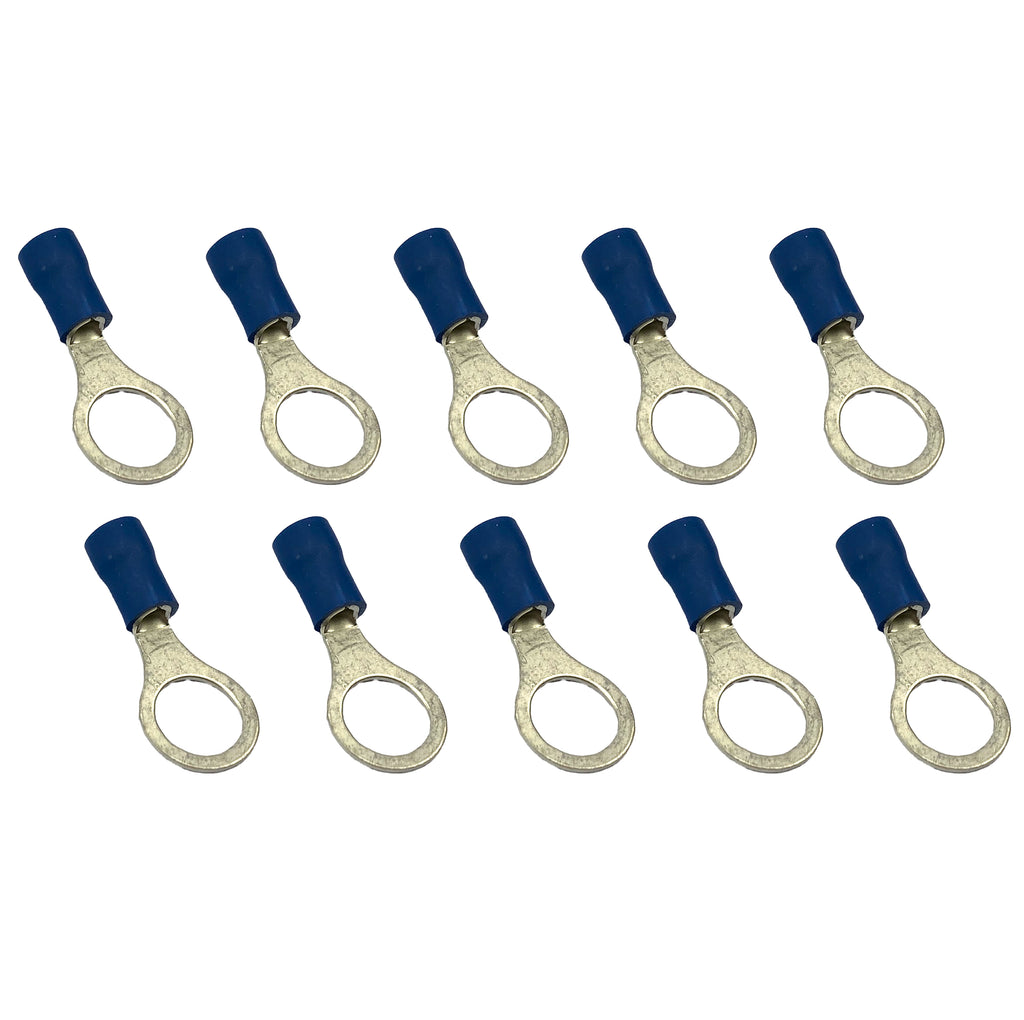 TERMINAL BLUE 8mm RING PK10, PACK OF 10
