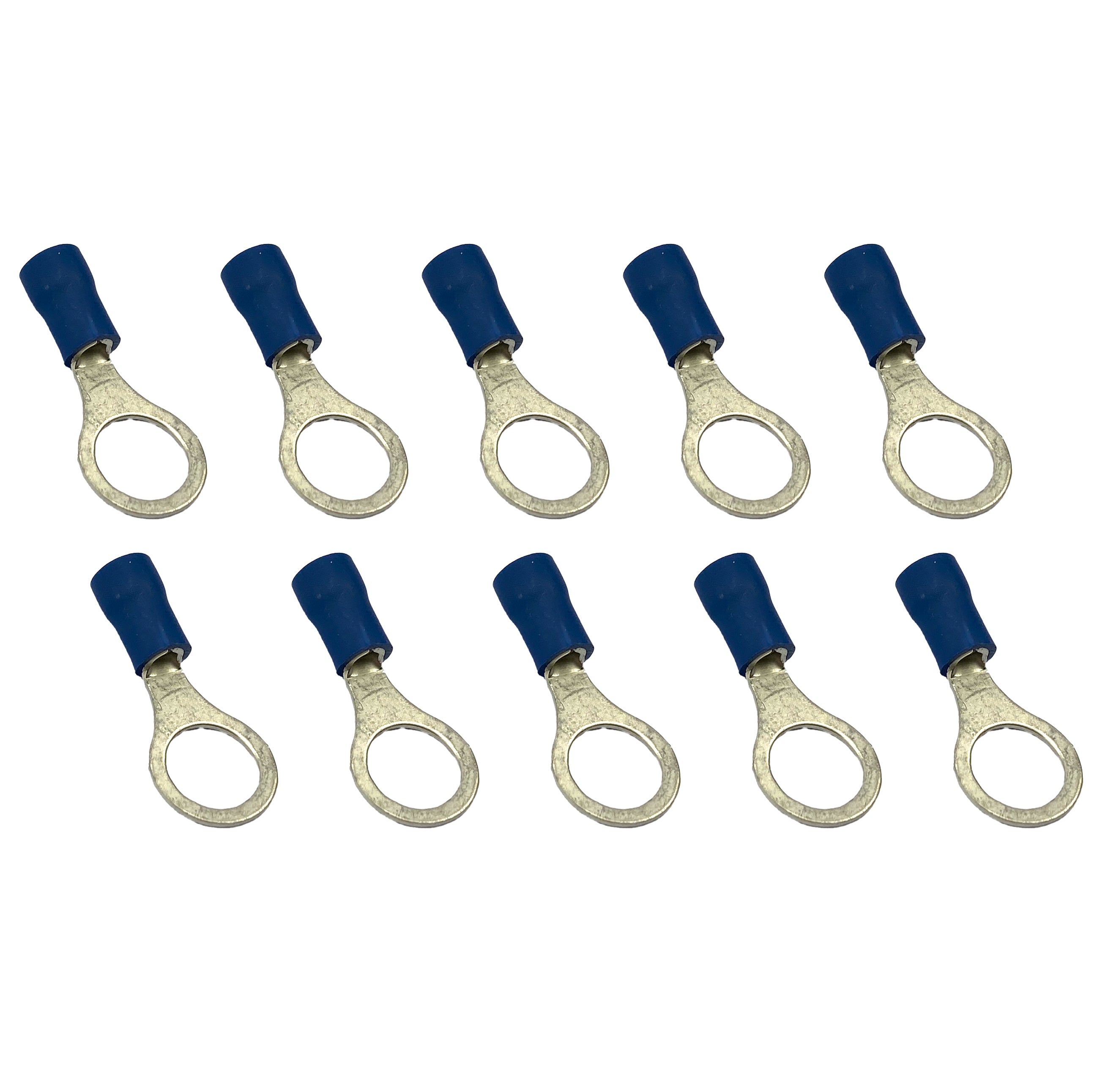 TERMINAL BLUE 8mm RING PK10, PACK OF 10