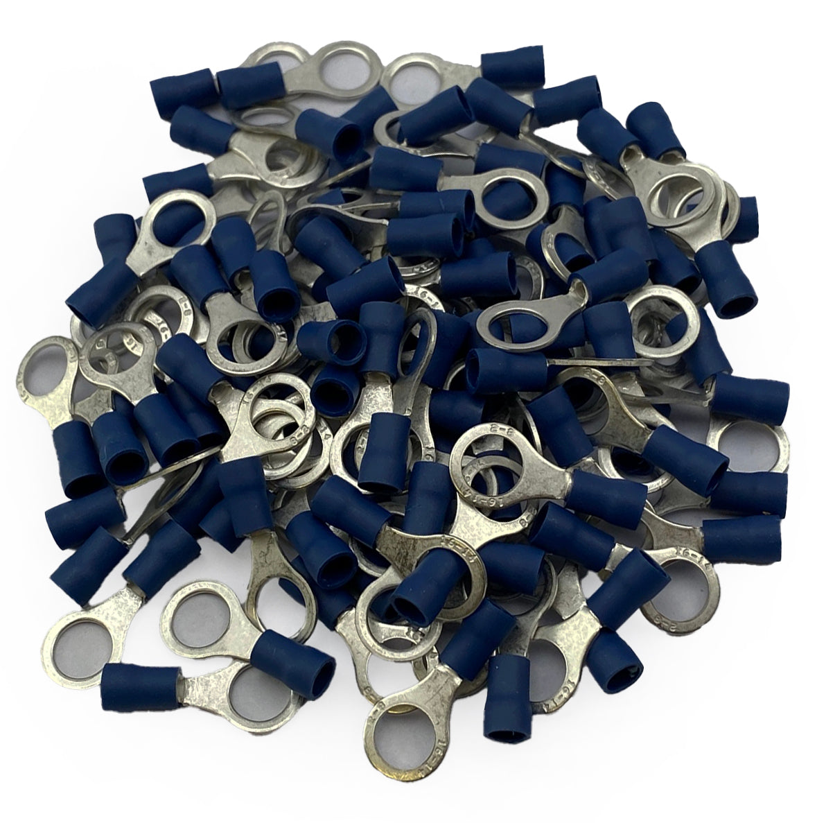 TERMINAL BLUE 8mm RING PK100, PACK OF 100 /