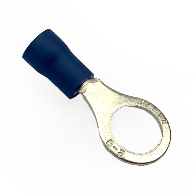 TERMINAL BLUE 8mm RING PK100, PACK OF 100 /