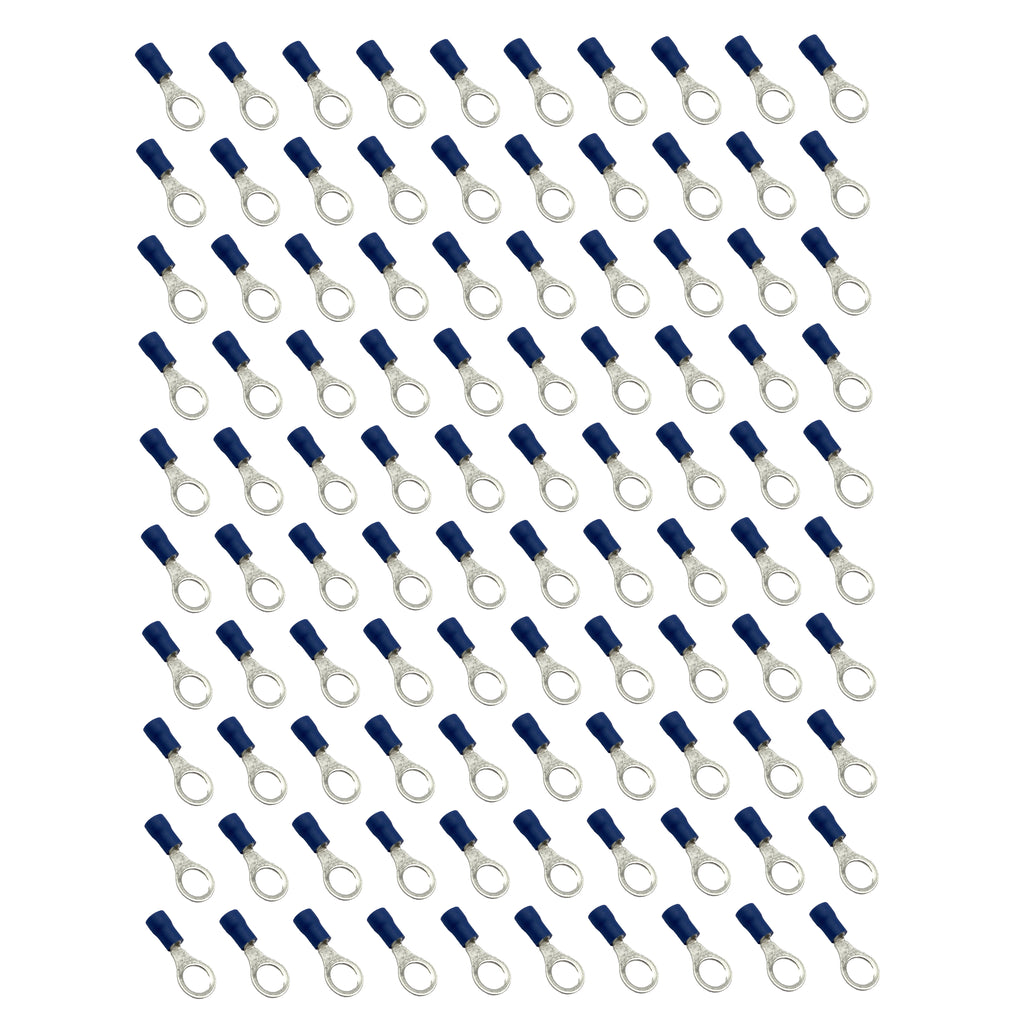 TERMINAL BLUE 8mm RING PK100, PACK OF 100 /