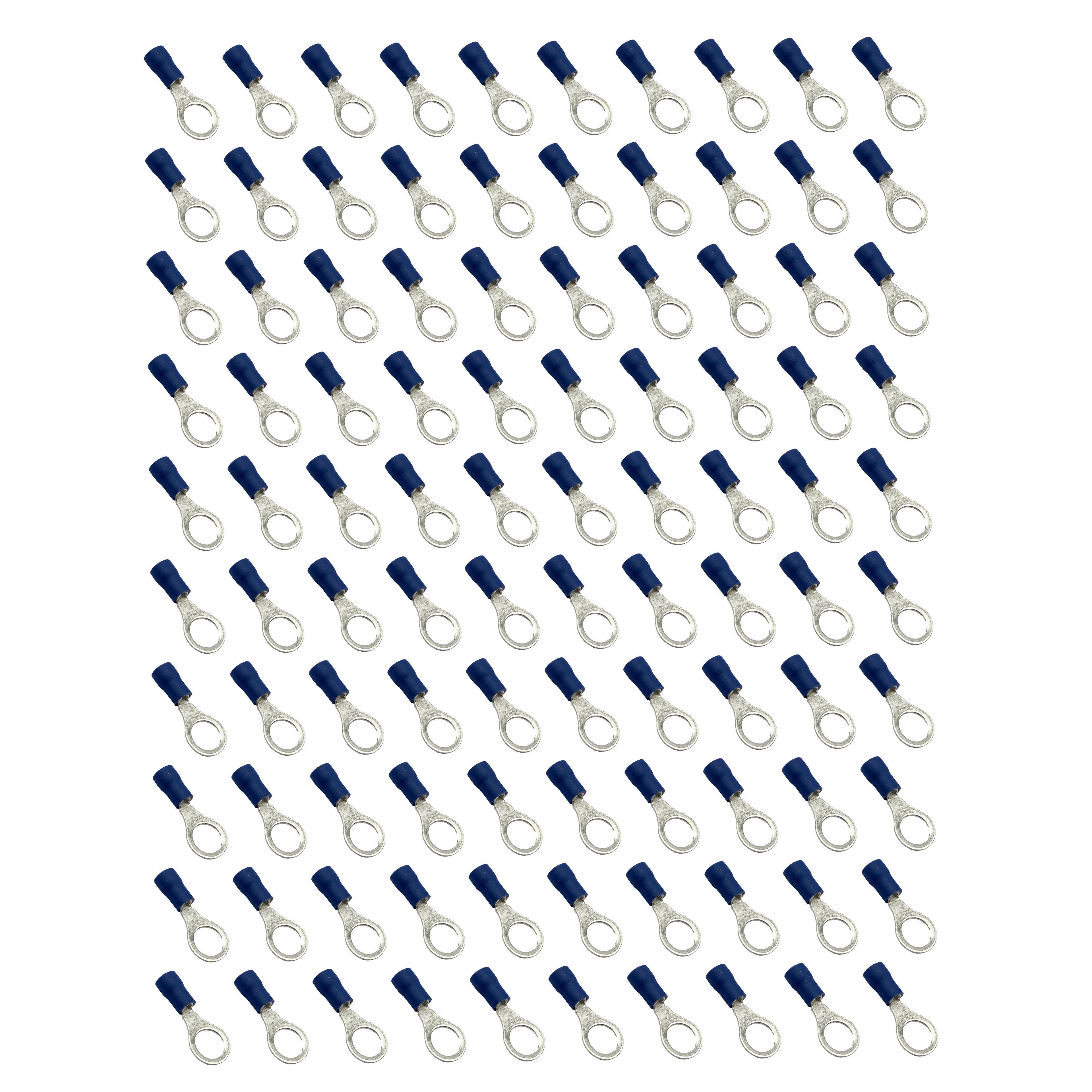 TERMINAL BLUE 8mm RING PK100, PACK OF 100 /
