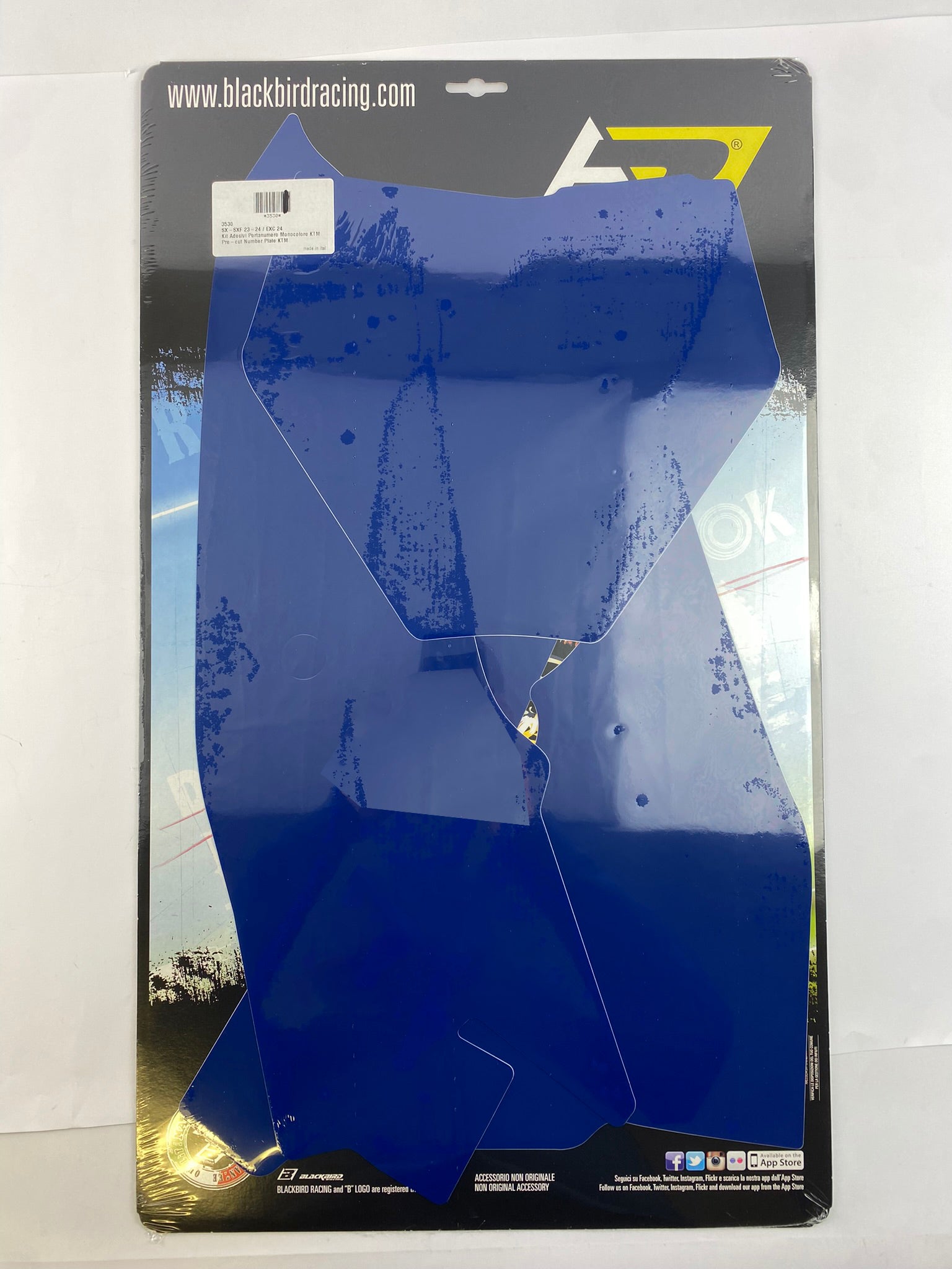 SX/SX-F 2023-24 KTM PRE CUT, BLACKBIRD 3530/70 BLUE, NUMBER BOARD BACKGROUNDS