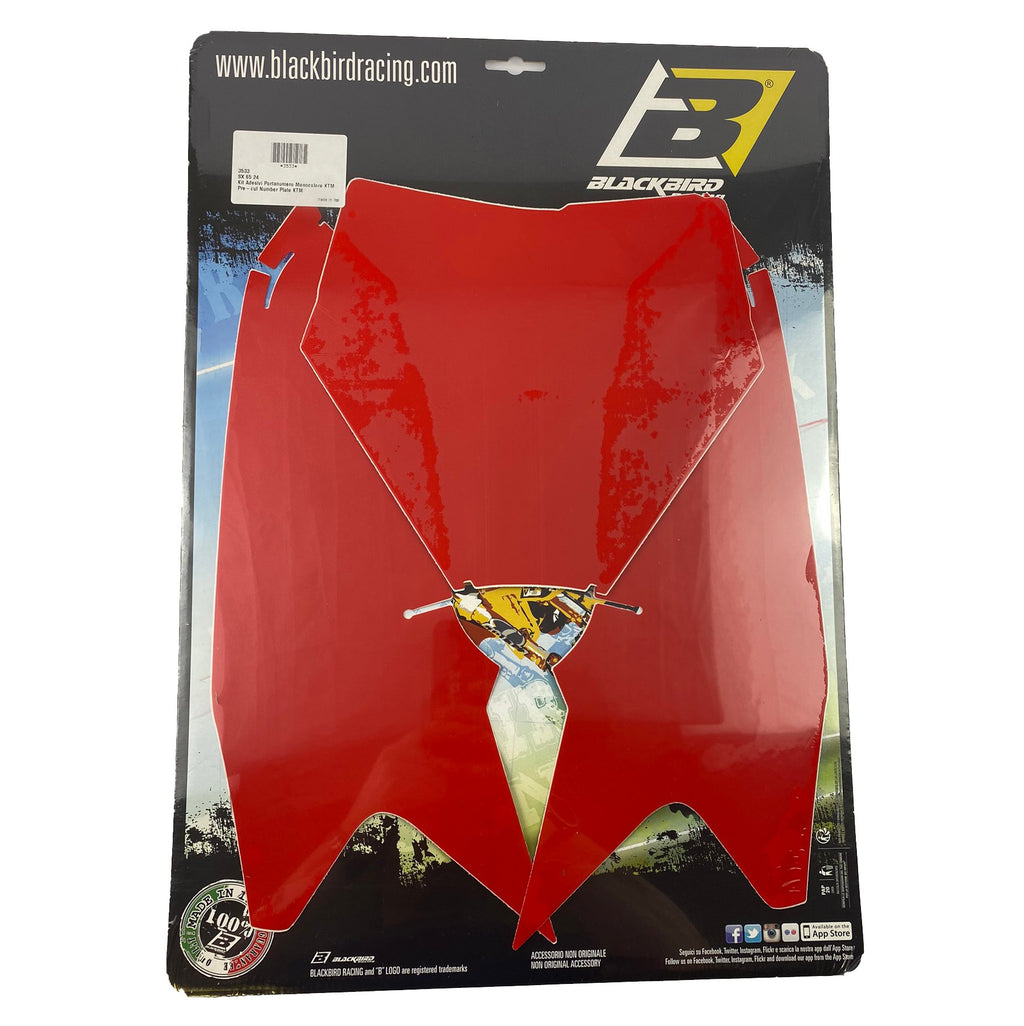 KTM SX 65 2024 PRE CUT, BLACKBIRD 3533/60 RED NUMBER BOARD BACKGROUNDS