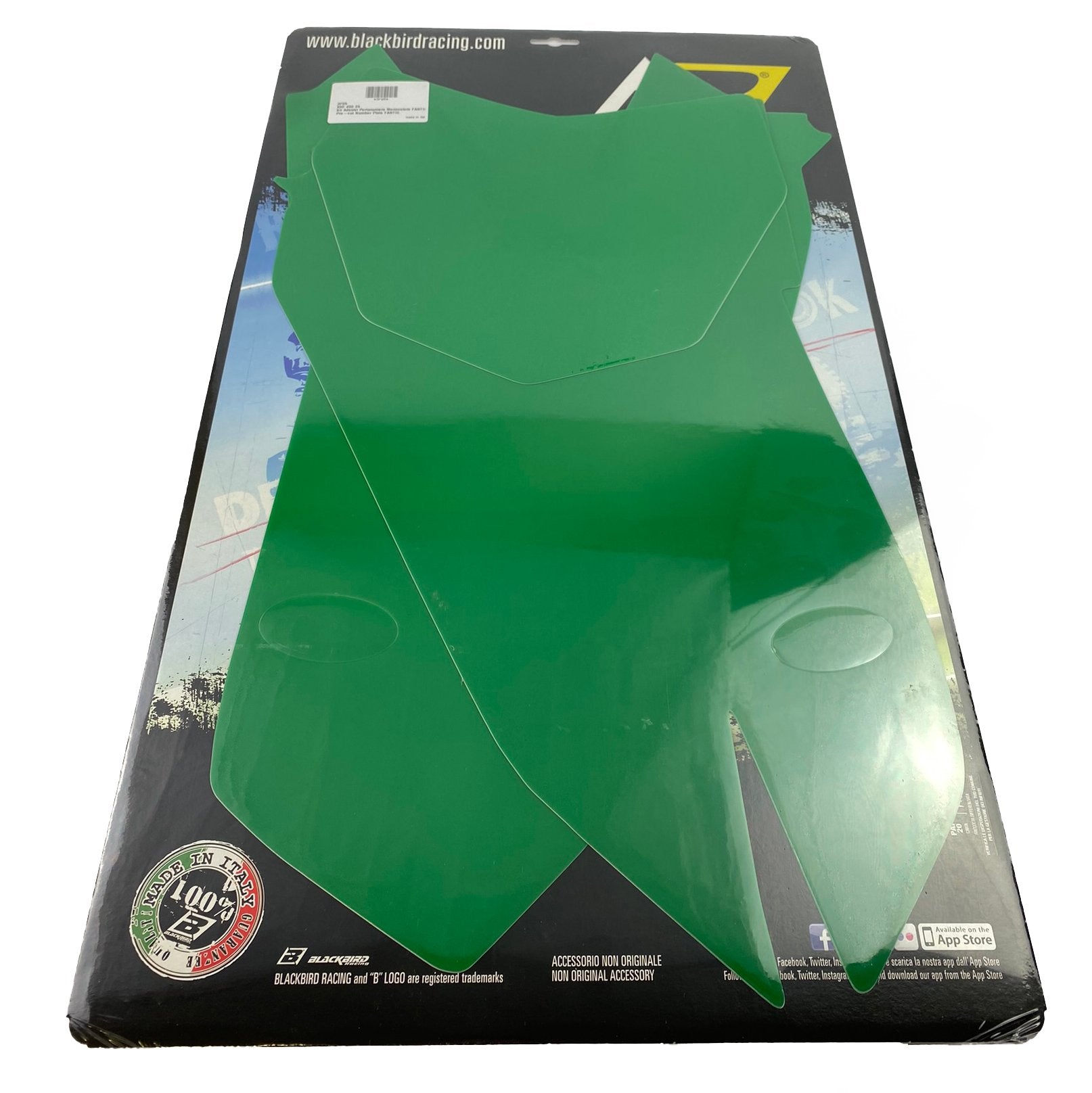 FANTIC XXF 450 2024 PRE CUT BACKGROUNDS, BLACKBIRD 3F05/30 GREEN NUMBER BOARDS