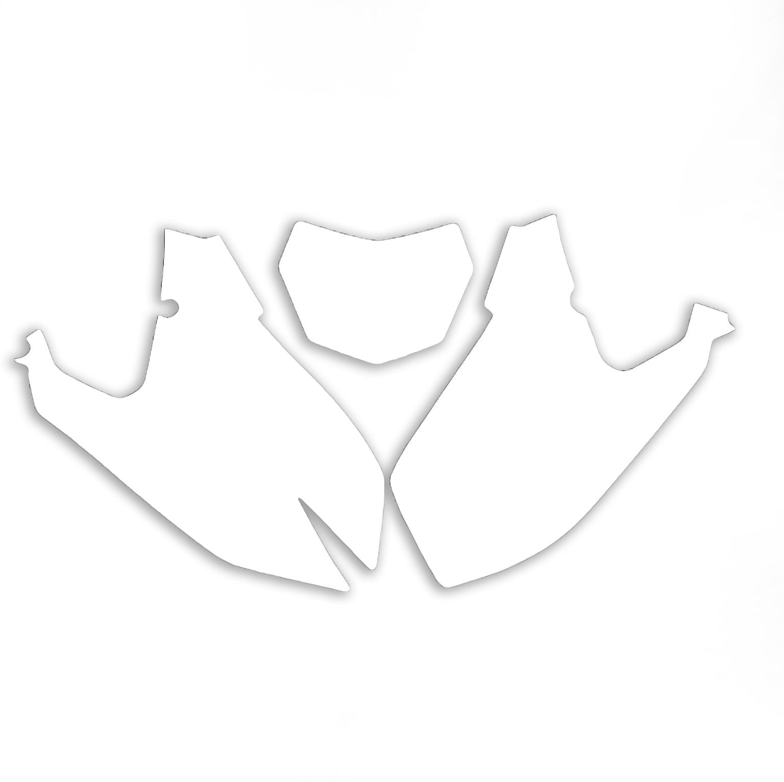 FANTIC XXF 450 2024 PRE CUT BACKGROUNDS, BLACKBIRD 3F05/10 WHITE NUMBER BOARDS
