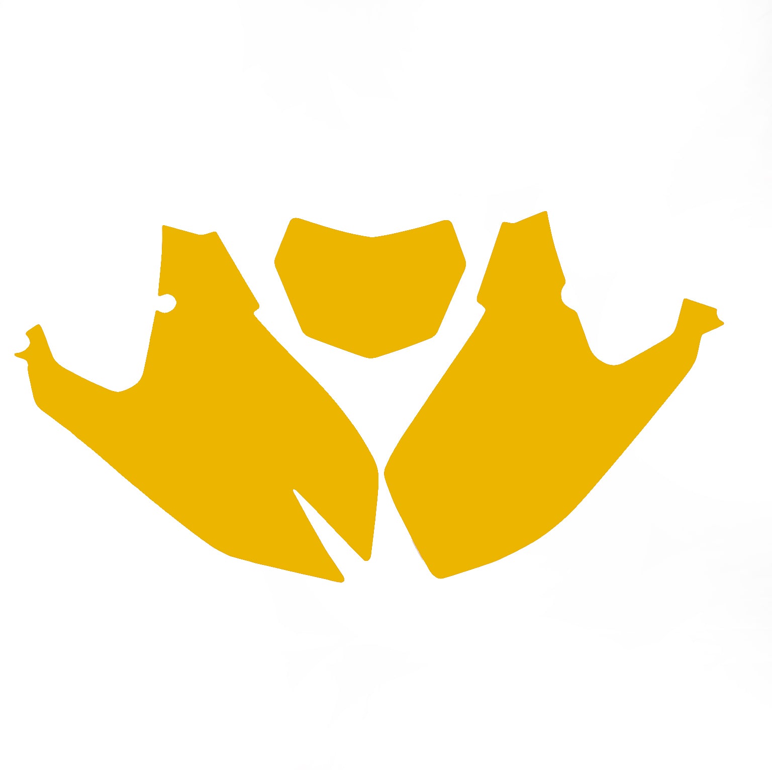 FANTIC XXF 450 2024 PRE CUT BACKGROUNDS, BLACKBIRD 3F05/40 YELLOW NUMBER BOARDS