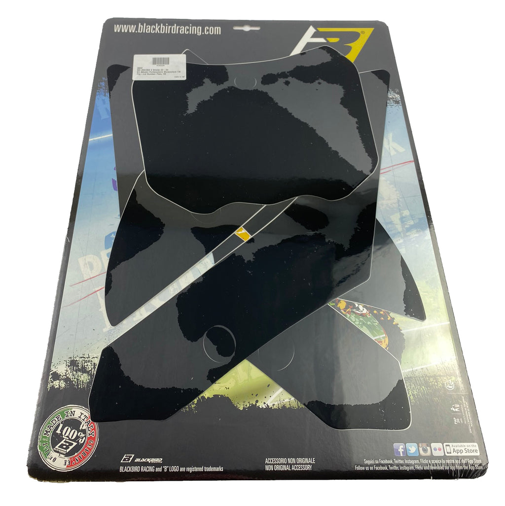 TM MX 4-STROKE 250-300 2022-25 PRE CUT BACKGROUNDS, BLACKBIRD 3822/20 BLACK NUMBER BOARDS