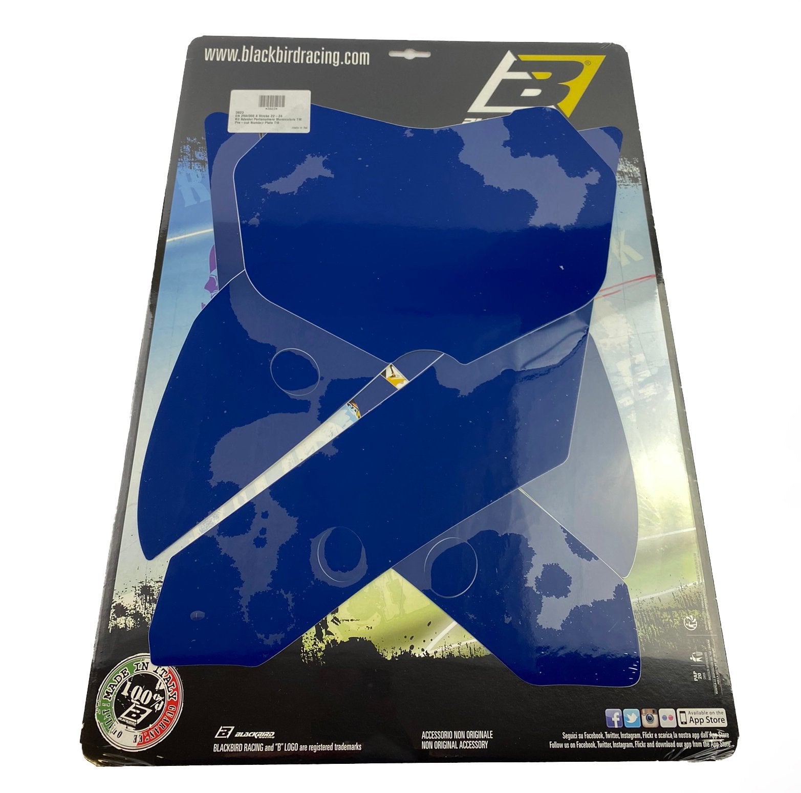 TM 4-STROKE 250-300 ENDURO 2022-25 PRE CUTS, BLACKBIRD 3823/70 BLUE, NUMBER BOARD BACKGROUNDS