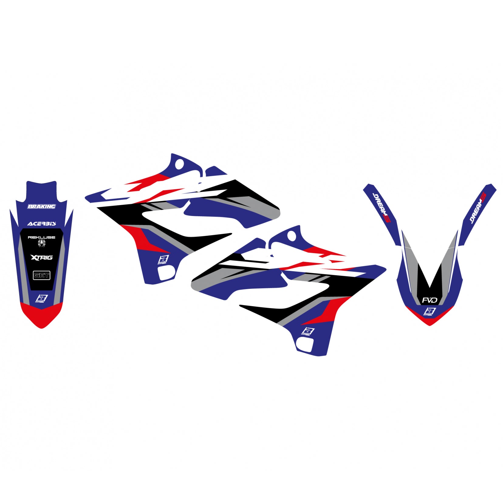 15-21 YZ 125/250 DREAM 5, BLACKBIRD 2244AB DECAL KIT